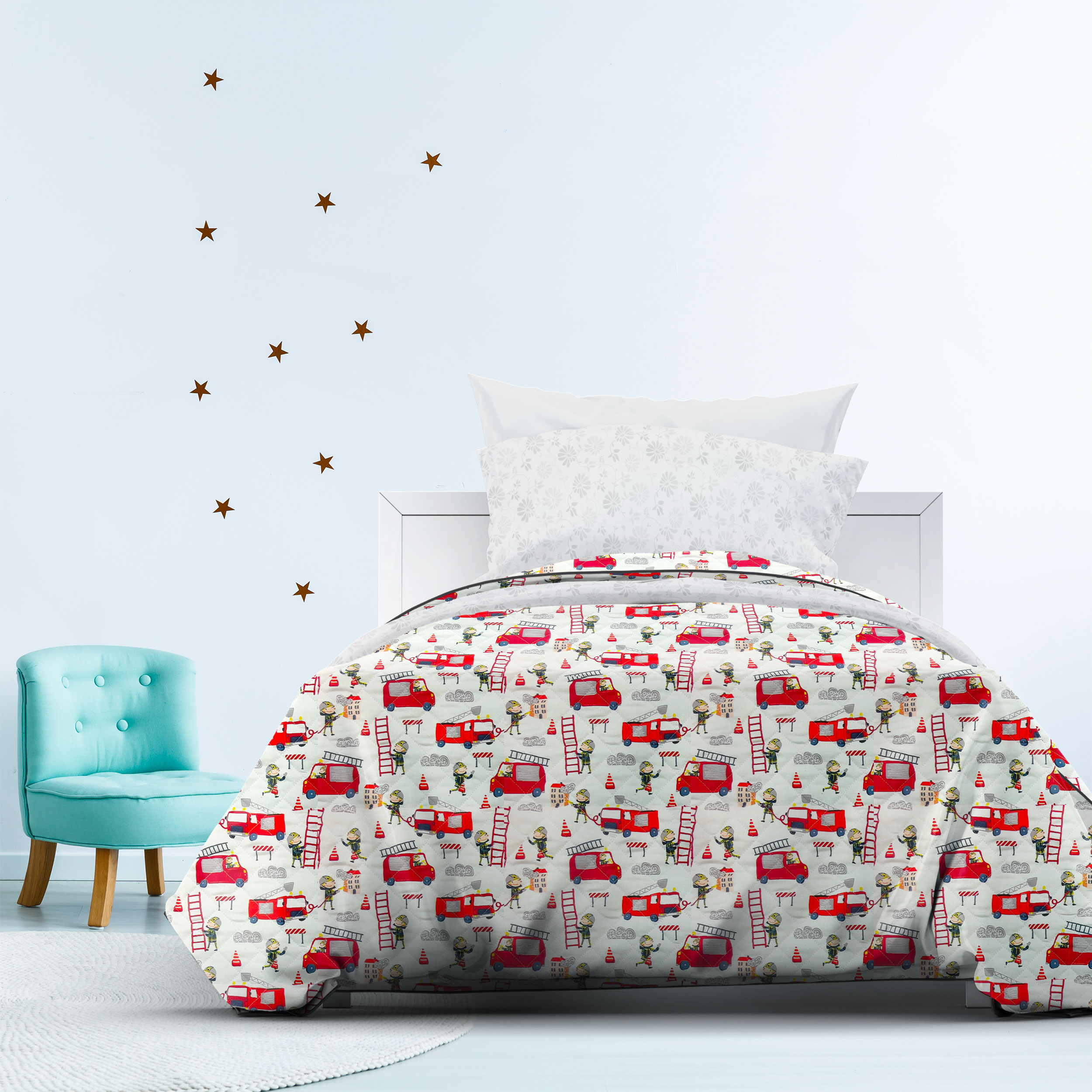 Tissu matelassé pompier Image