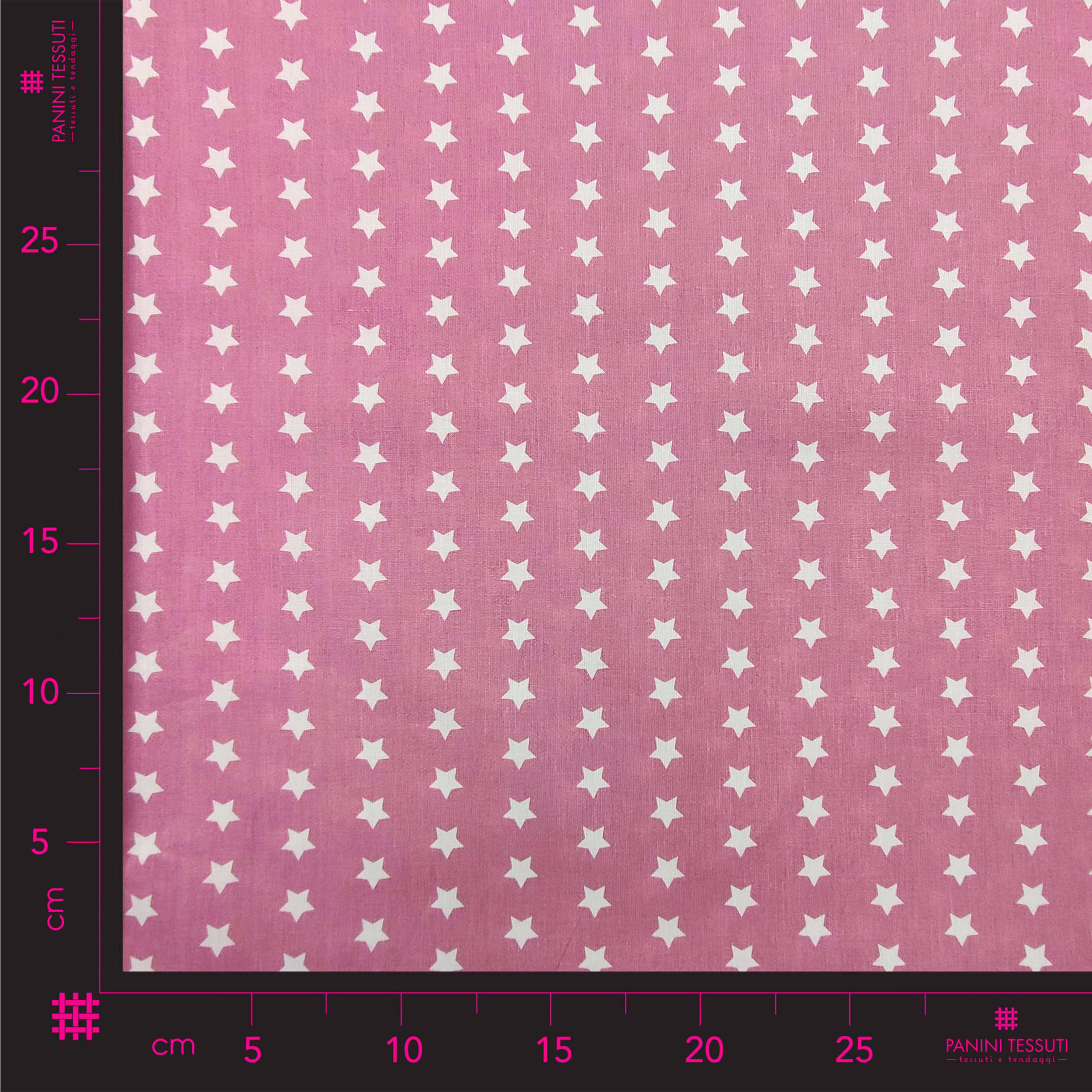 White Star Cotton Cut-out on a Dark Pink Background, 210x140 cm Image