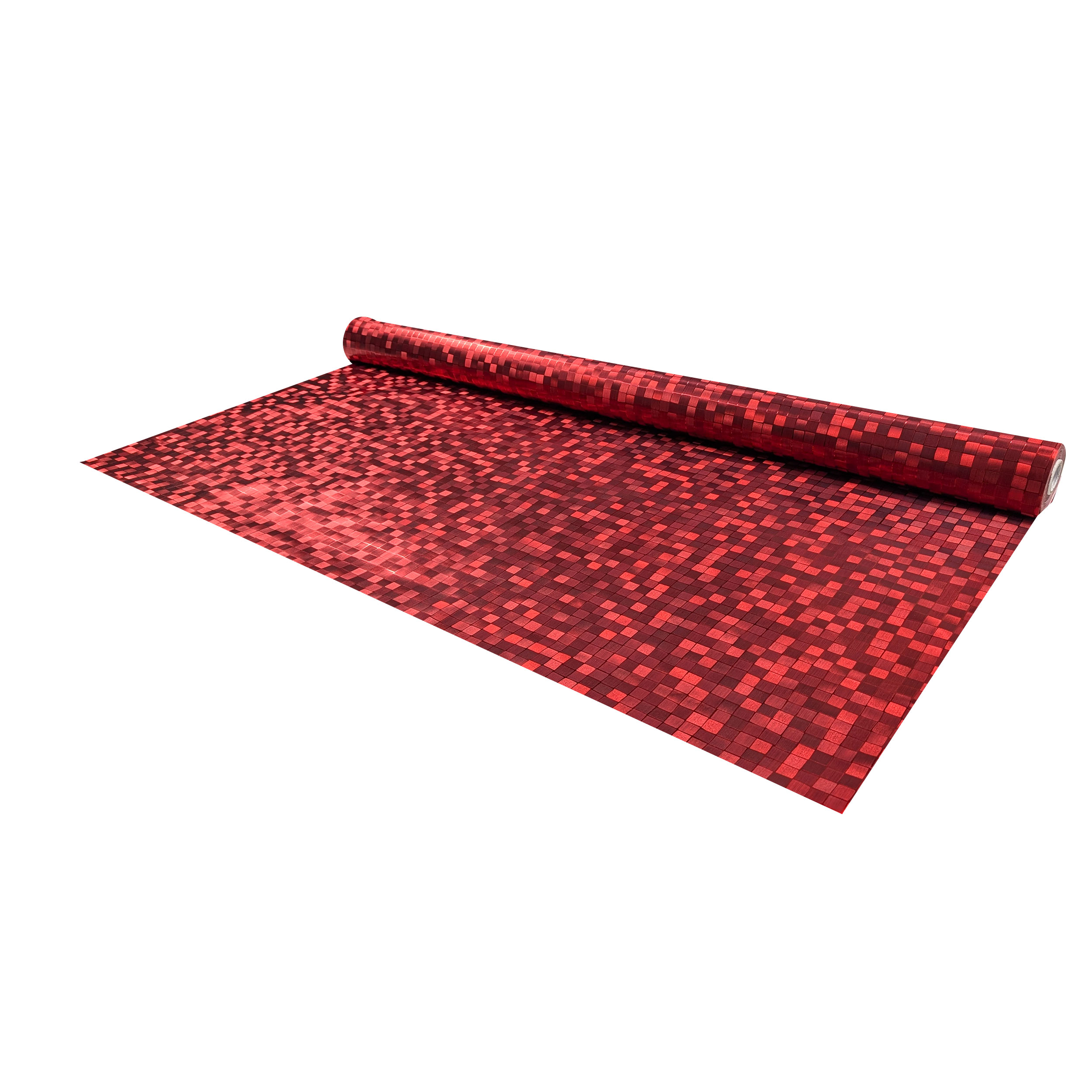 Fabric for Damina Red Metallic Tablecloth Image