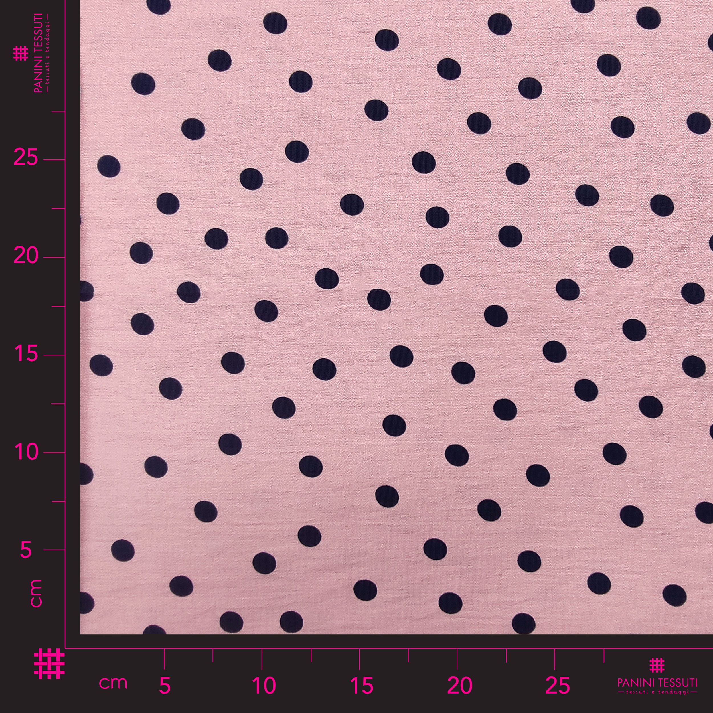 Dressmaking Viscose Crepe Polka Dot - Pink 
