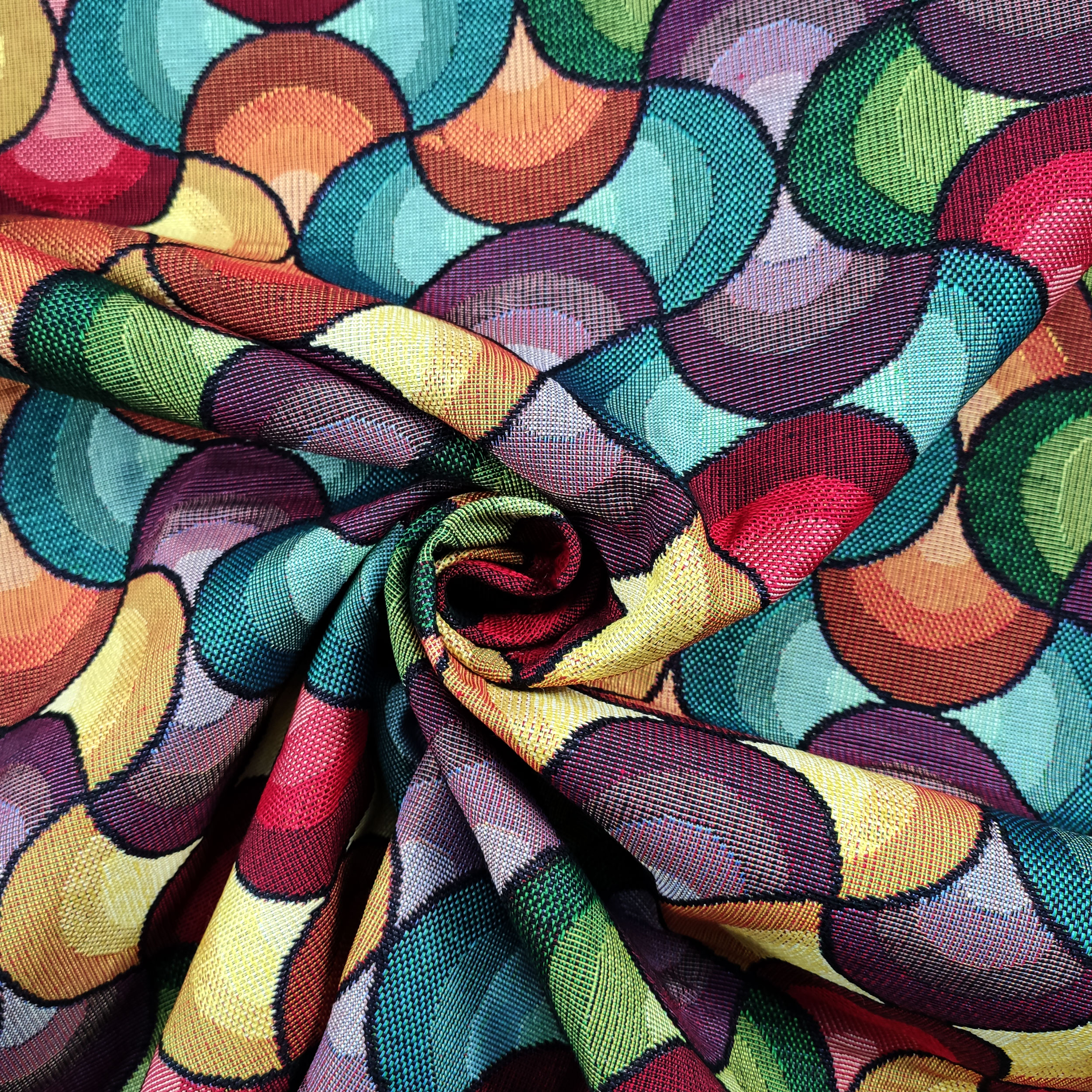 Cut-out Gobelin Fantasy Geometries Optical Coloured 50x140 cm Image