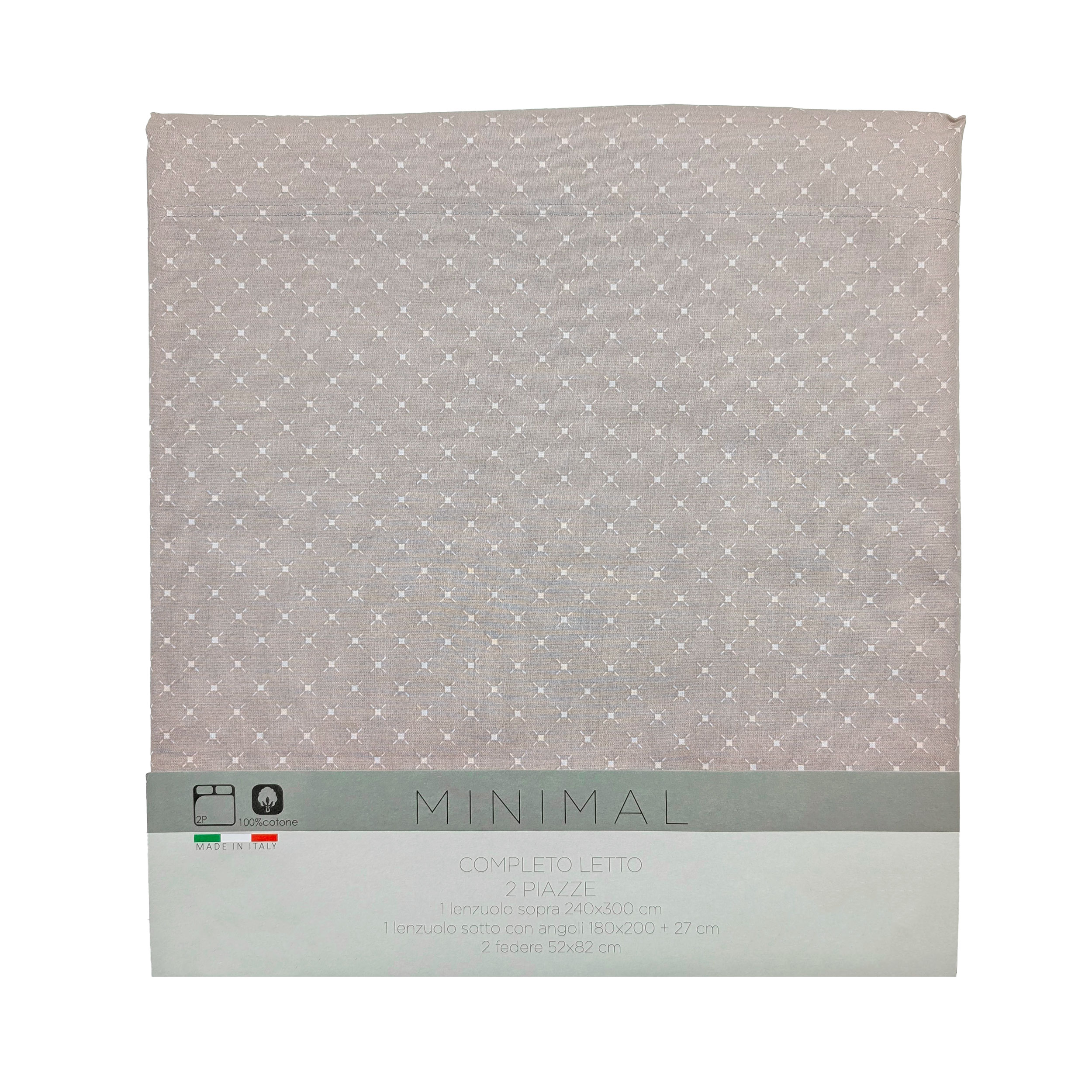 Minimal Rombi Tortora Doppelbett-Set Image