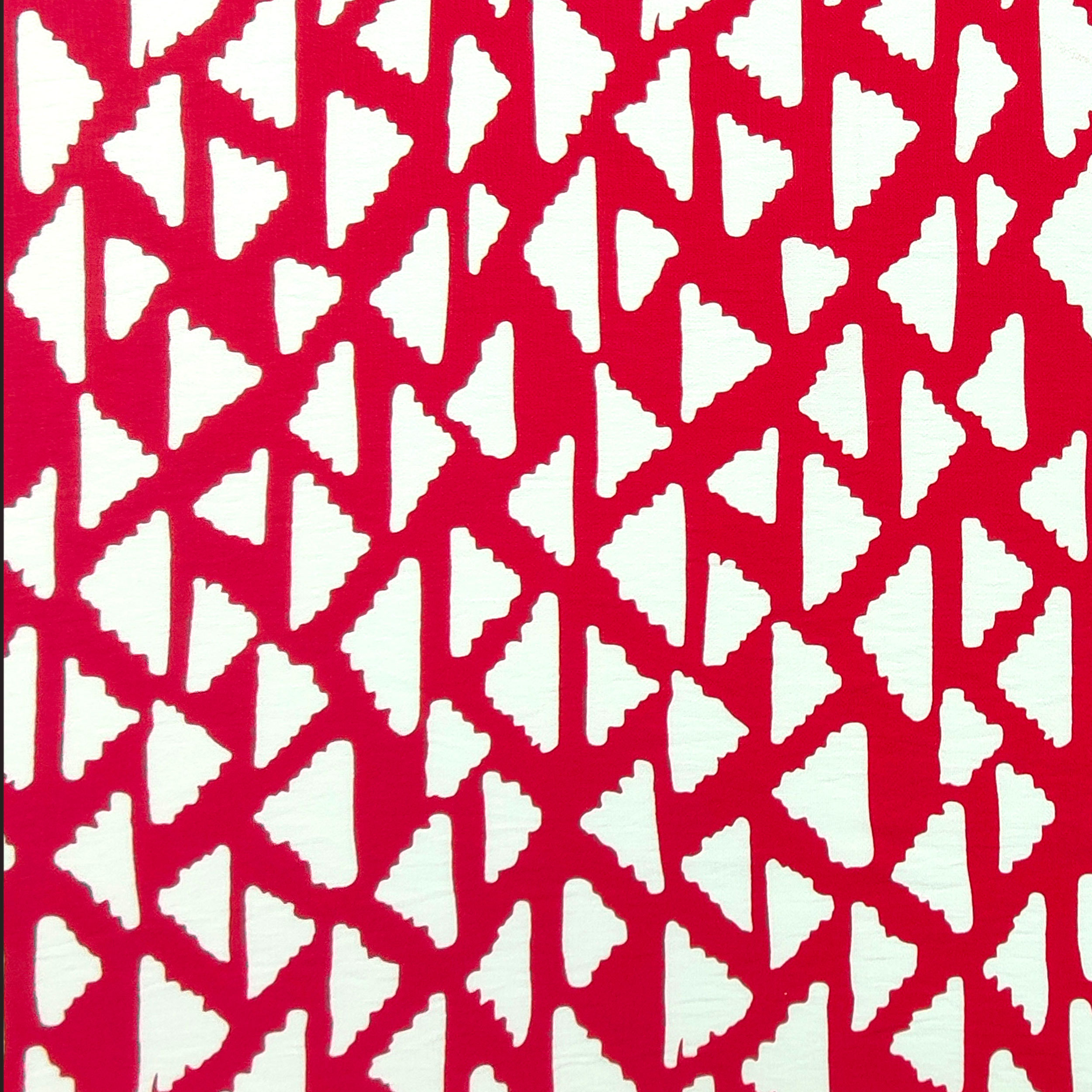 Tela de algodón Diseño abstracto Fondo rojo