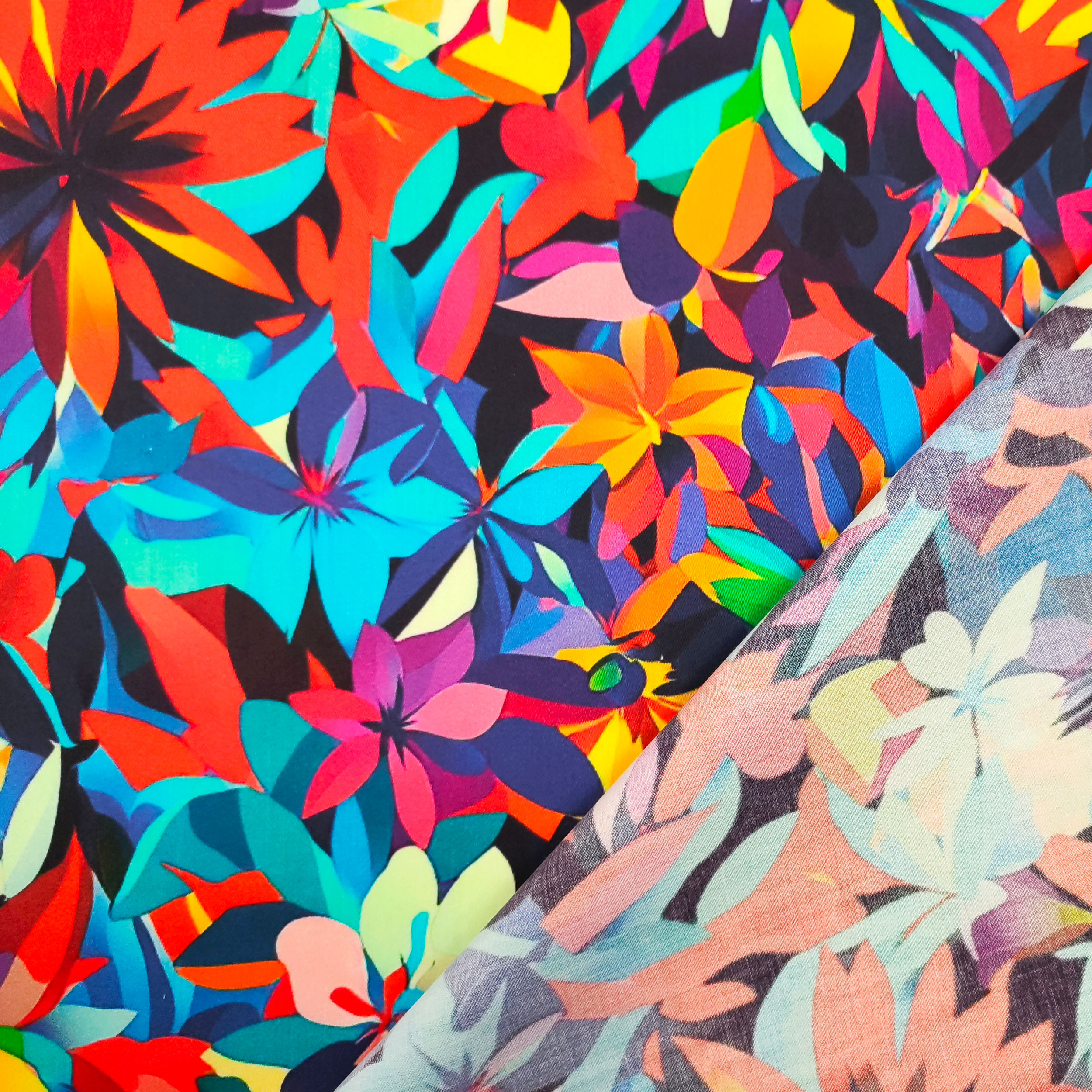 Cotton Satin Flowers Fashion