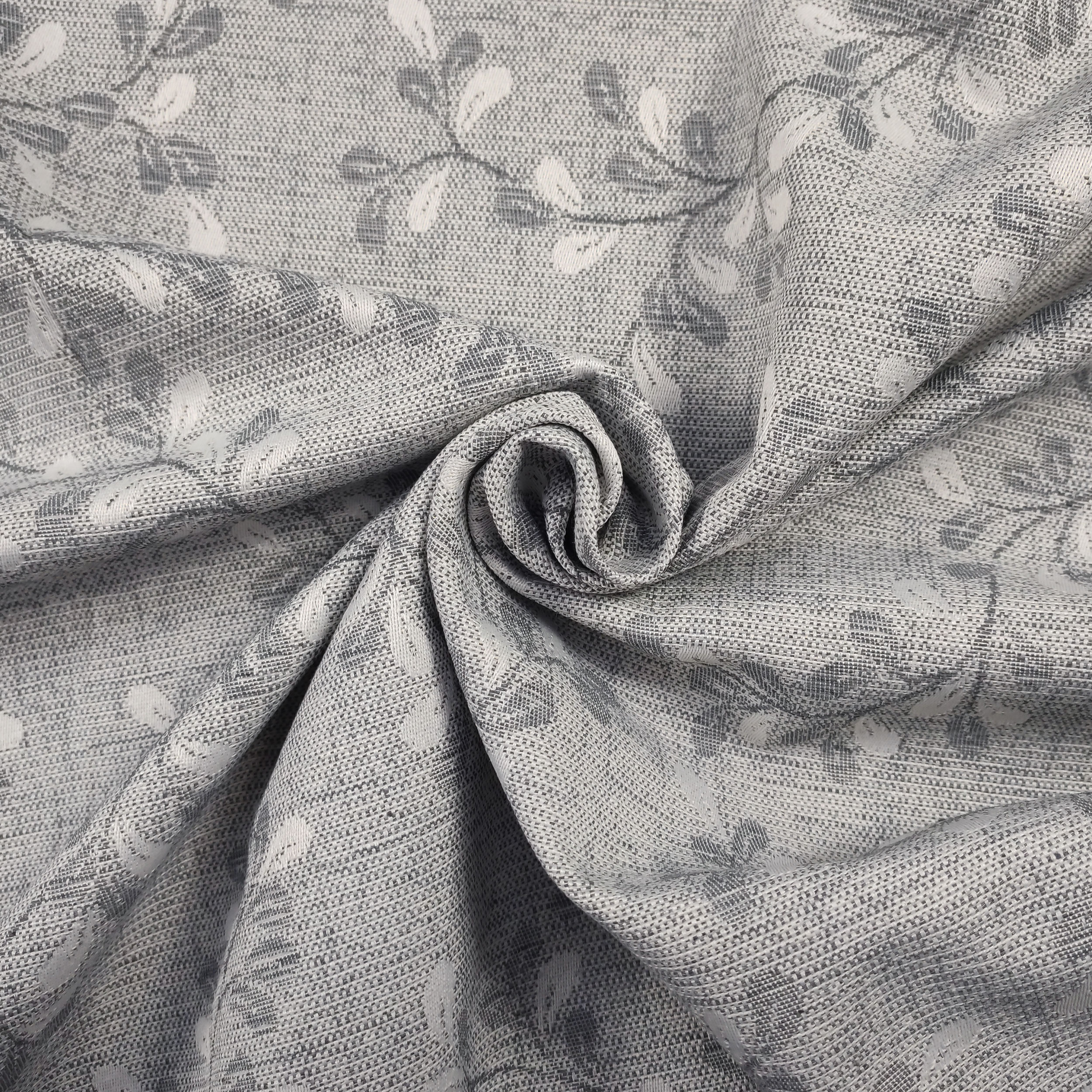 Jacquard de hojas grises