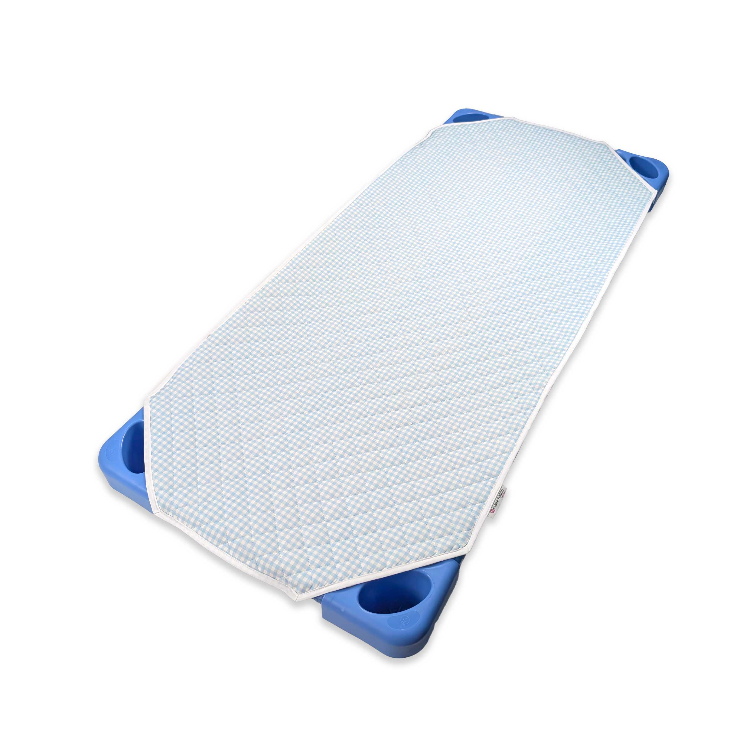 Funda Cuna Cuadrados Azul Claro Image