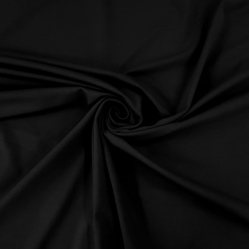 Tessuto Jersey Cotone Bielastico Nero