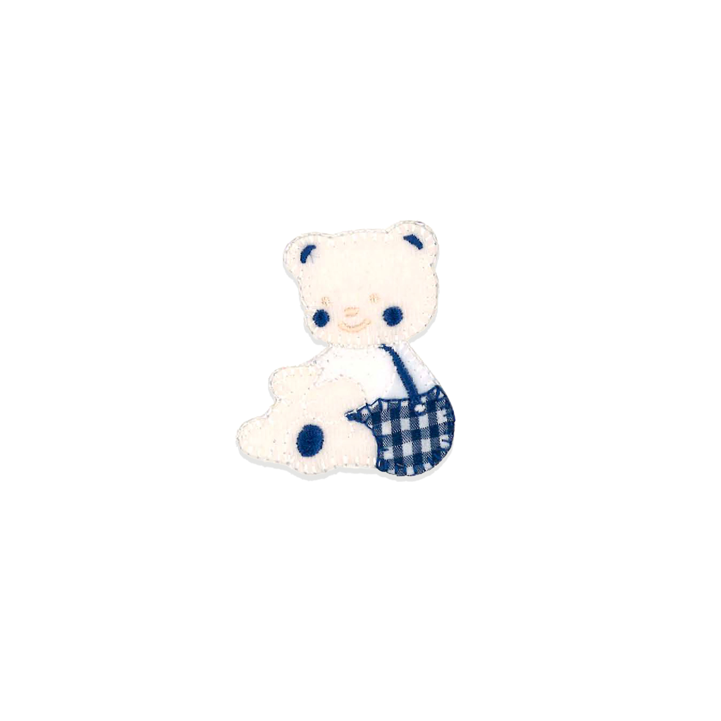 Small Dungaree Bear Applique Image