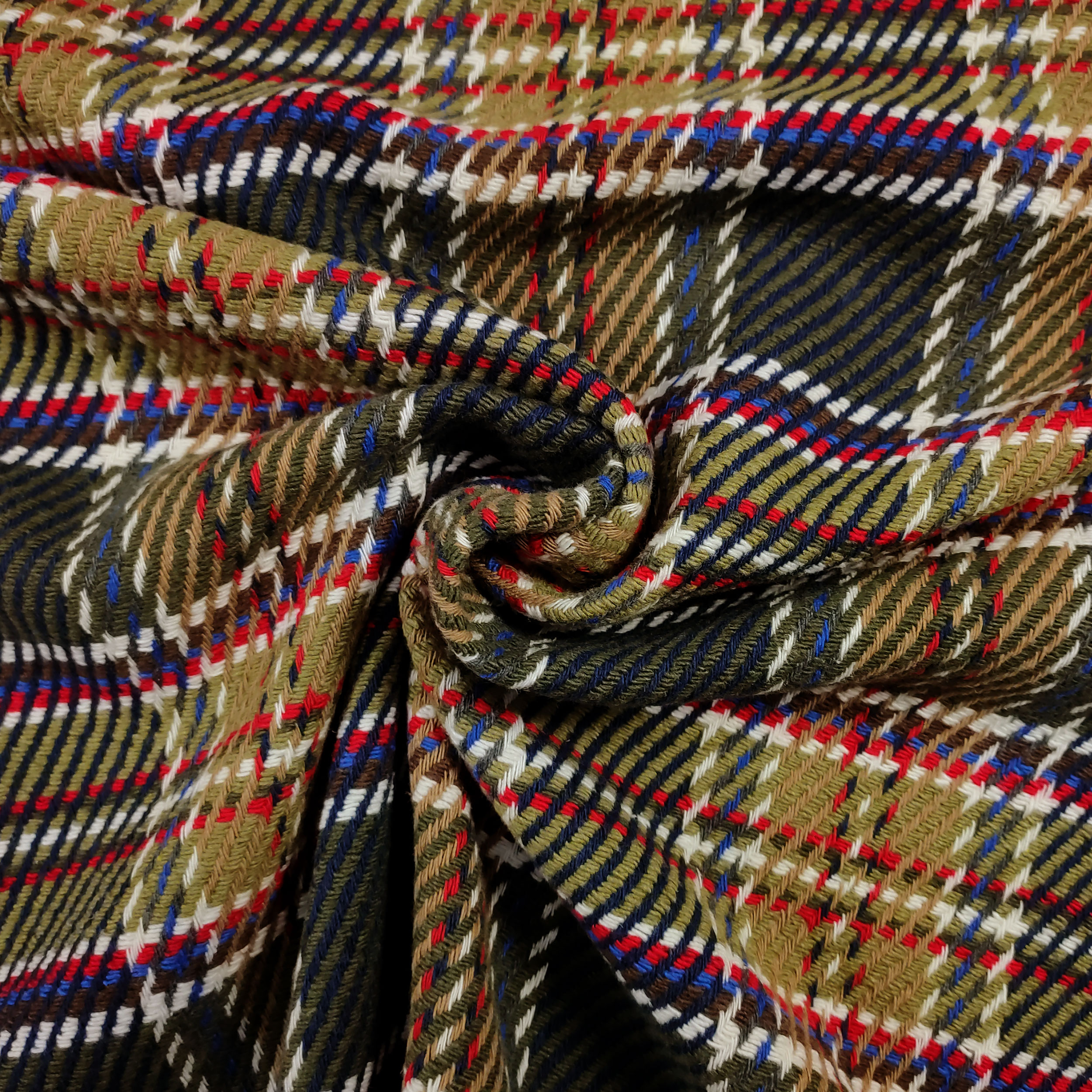 Pure Cotton Fashion Blue and Red Tweed