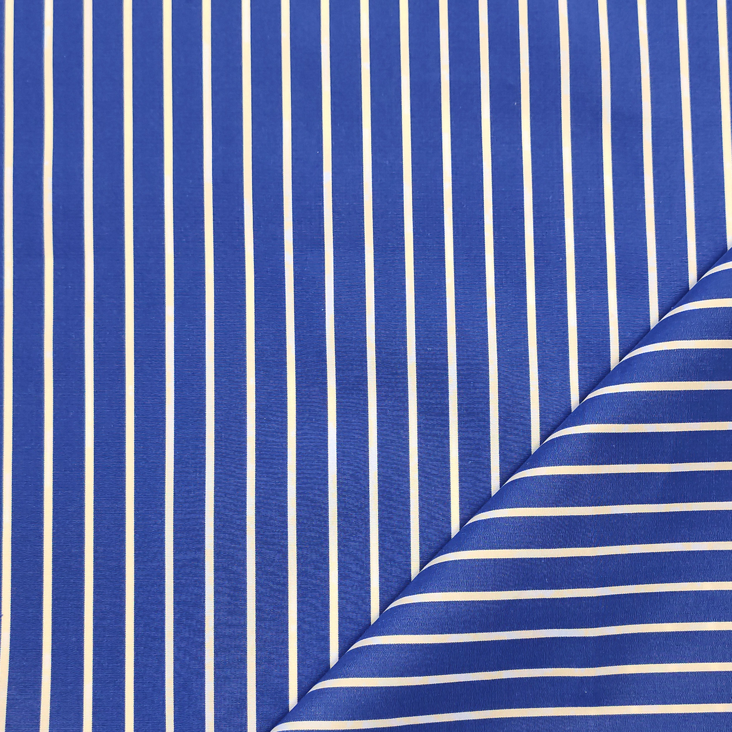 Baumwoll-Spezial-Shirting Weiß gestreift