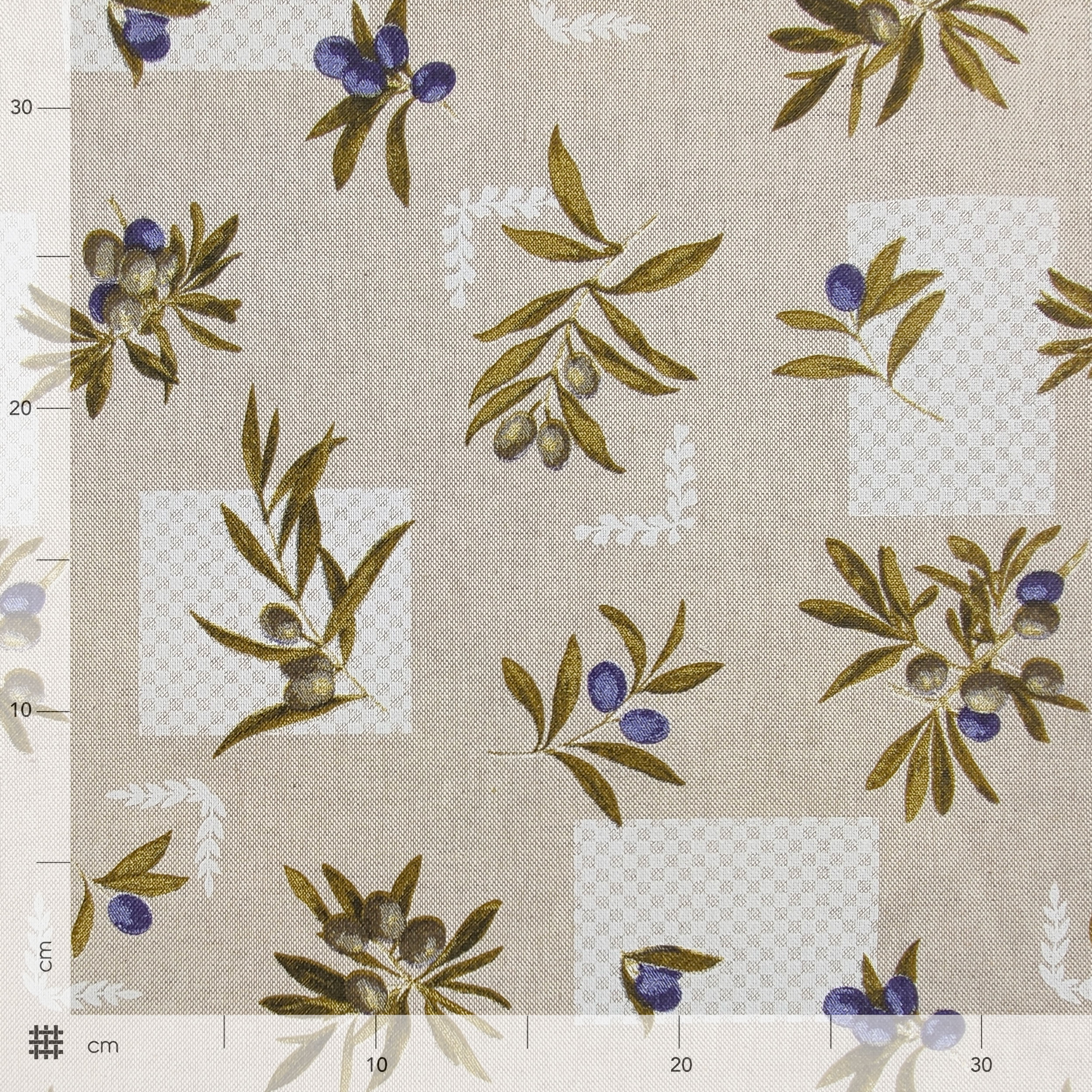 Mixed Cotton Olive fabric