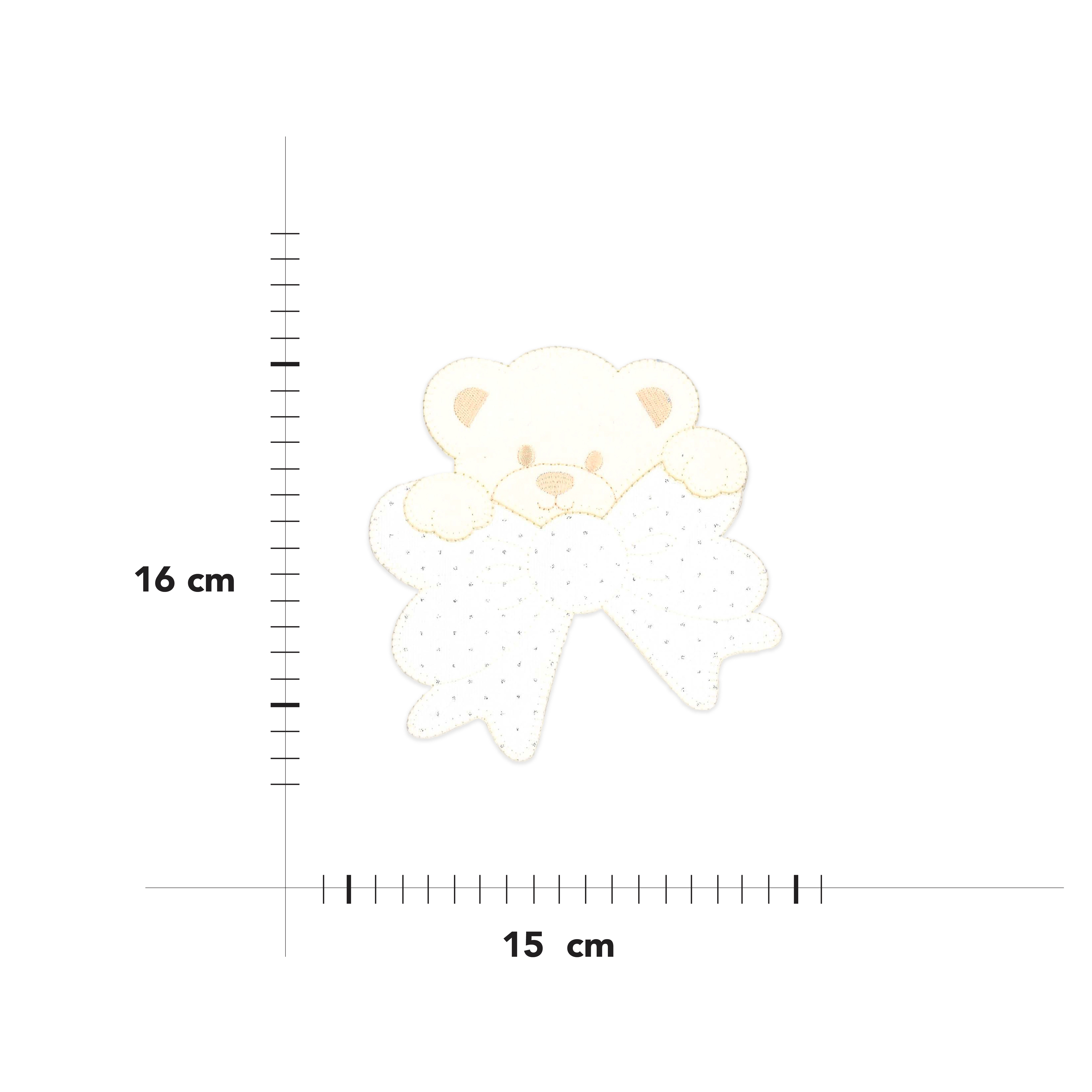 Big Bear Application with Rhinestone Bow Image