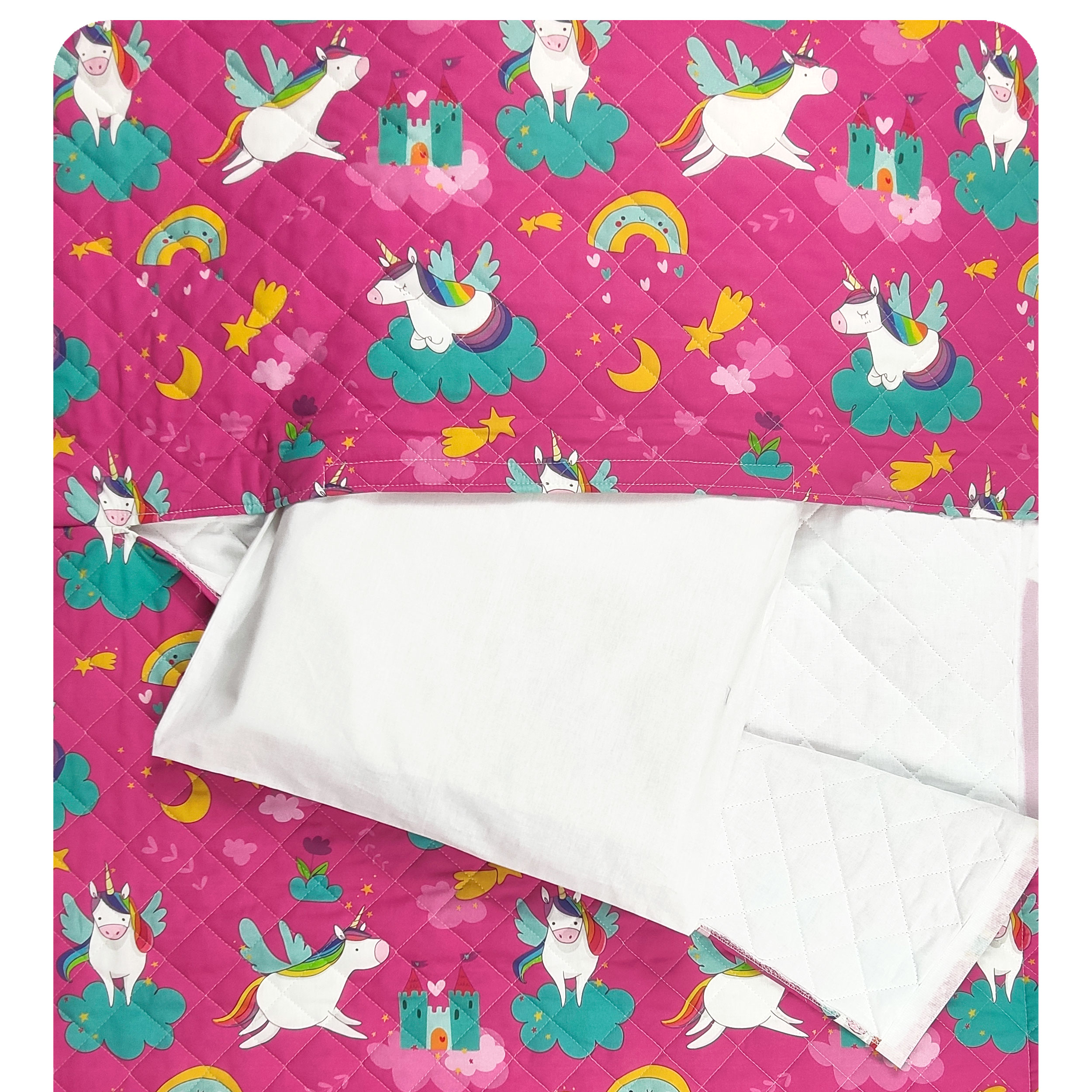 Sac de couchage fantaisie Licornes et châteaux - Panini Fabrics