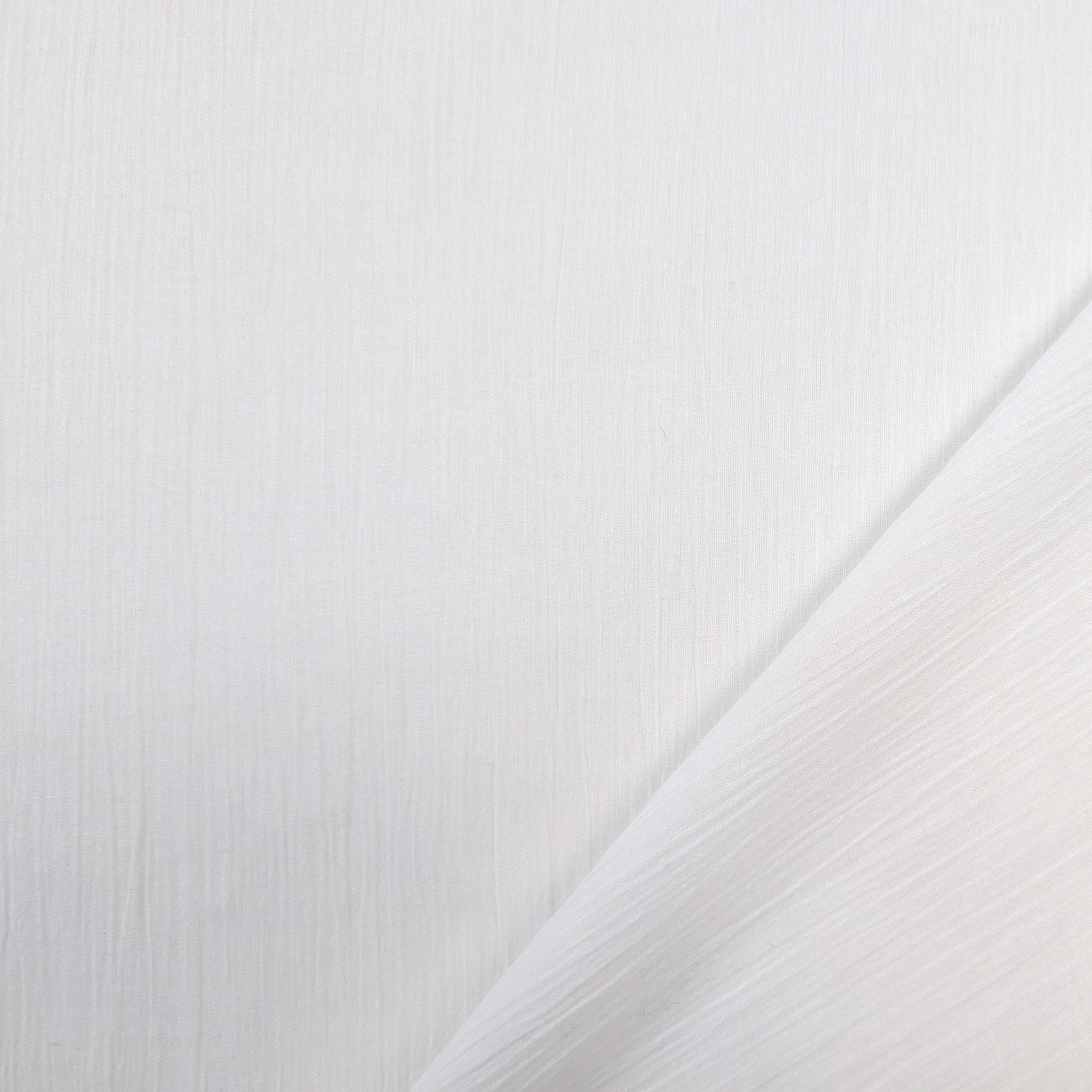 White Cotton Pleated Fabric Image