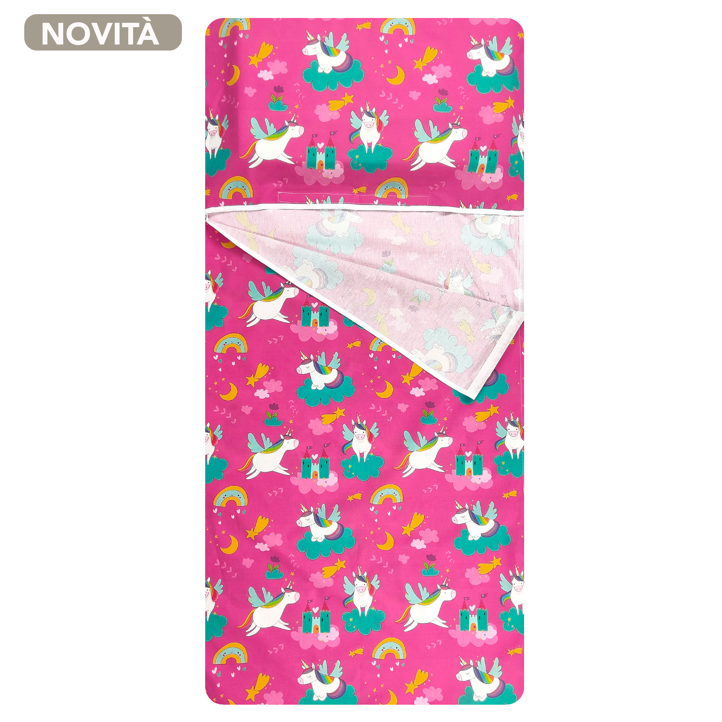 Unicorns and Castles Summer Baby Sleeping Bag Image
