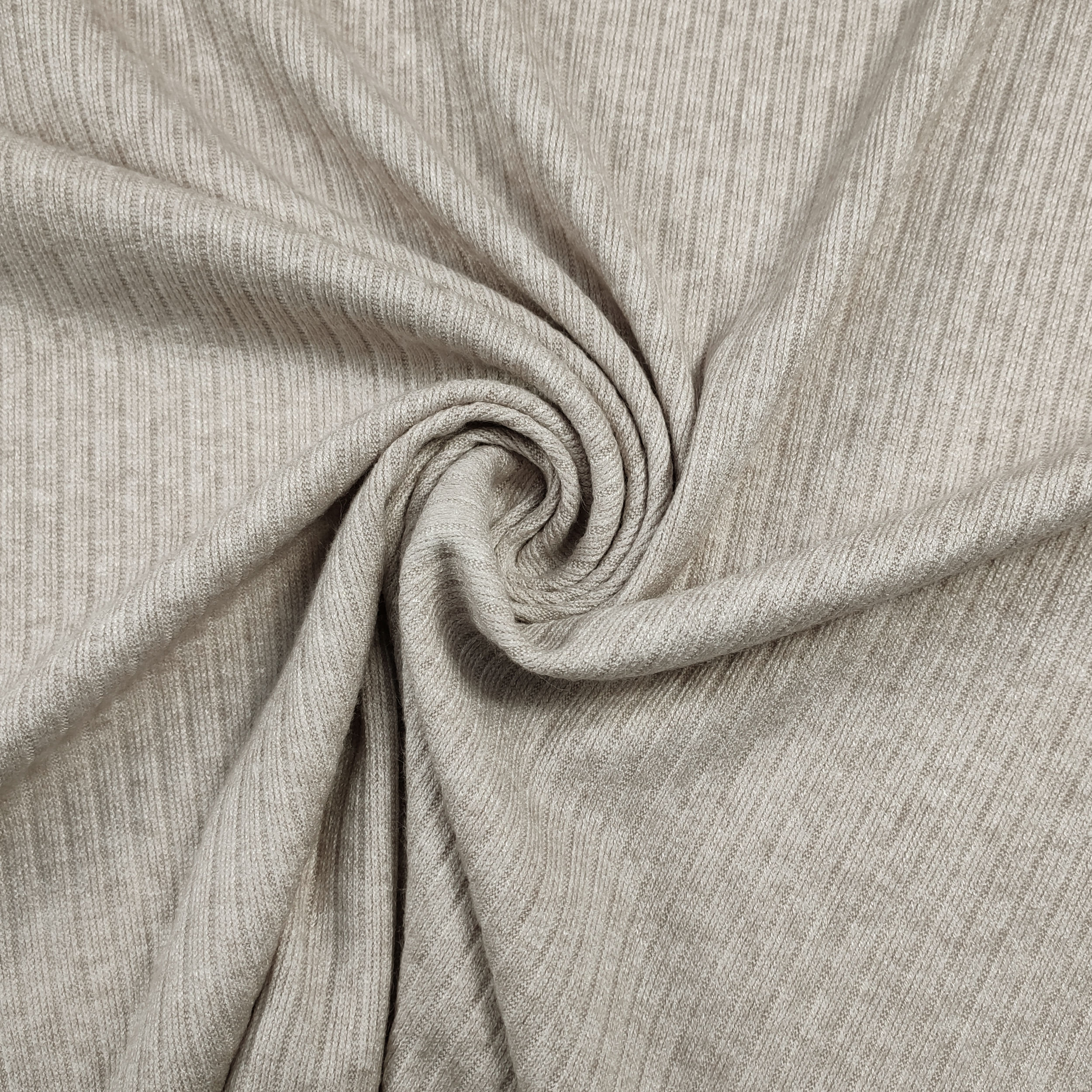 Handgestrickter Kaschmir Beige Melange