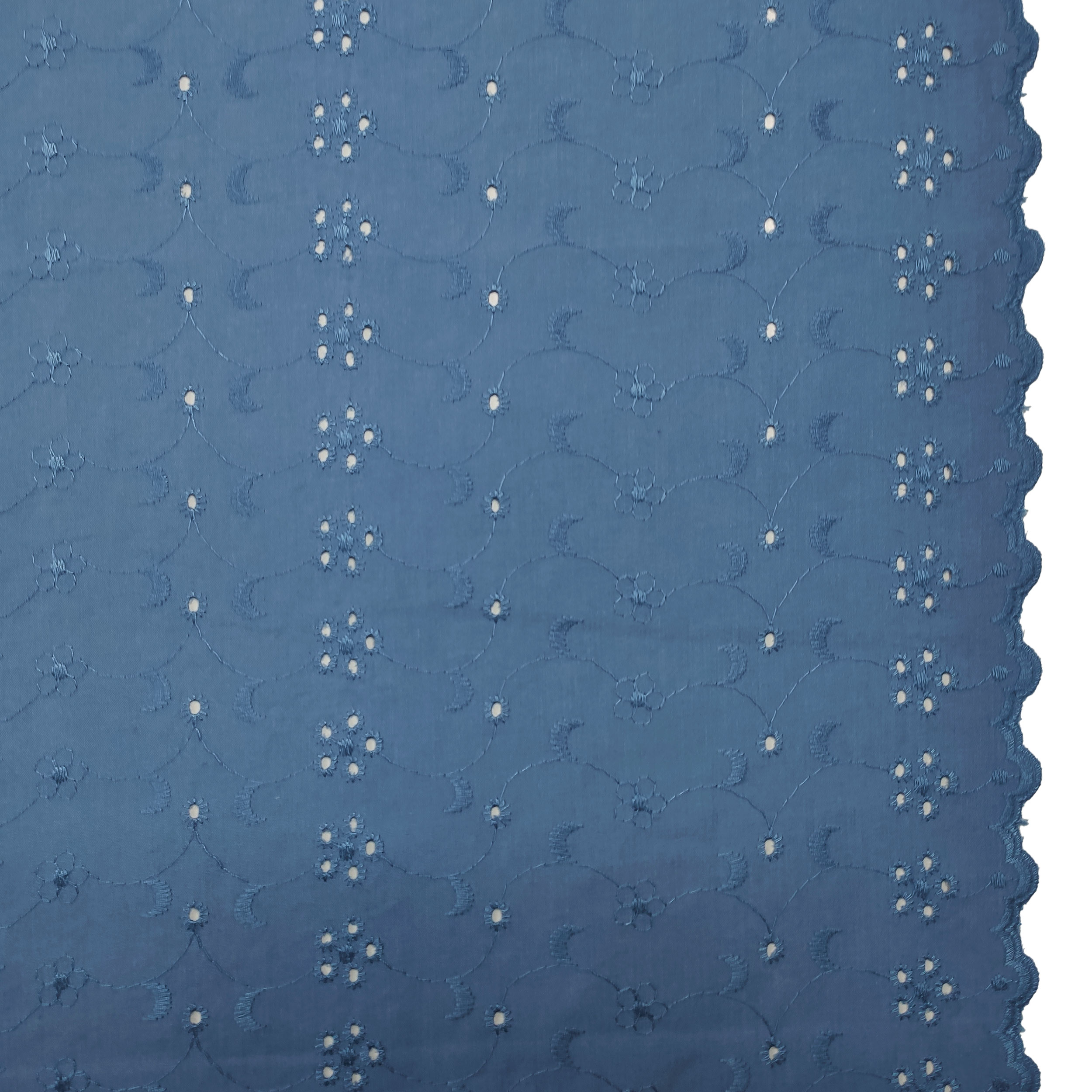 Unicolour Broderie Anglaise Embroidered Suns, Moons, Flowers Image