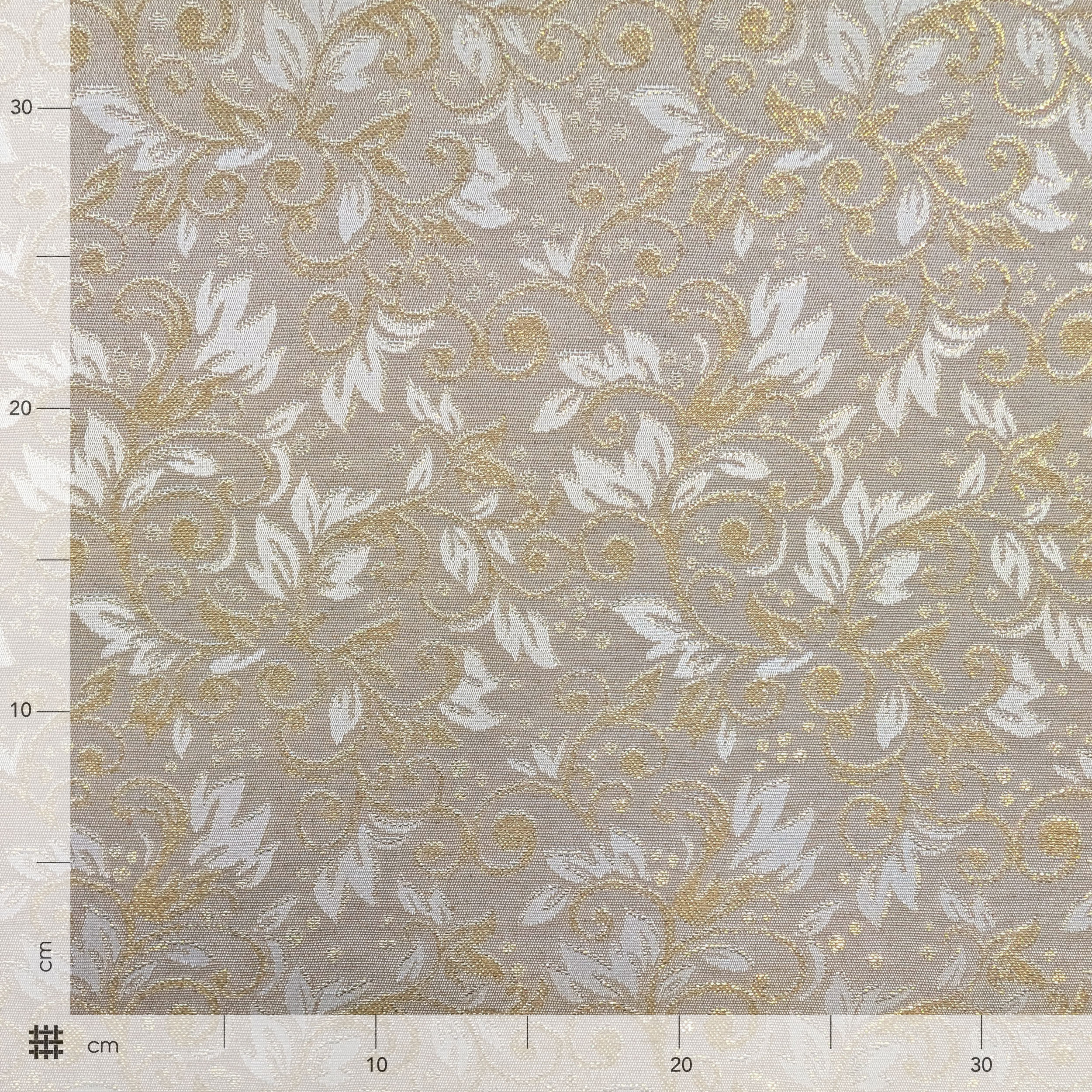 Jacquard Damask Beige Gold Lurex H 280 cm Image