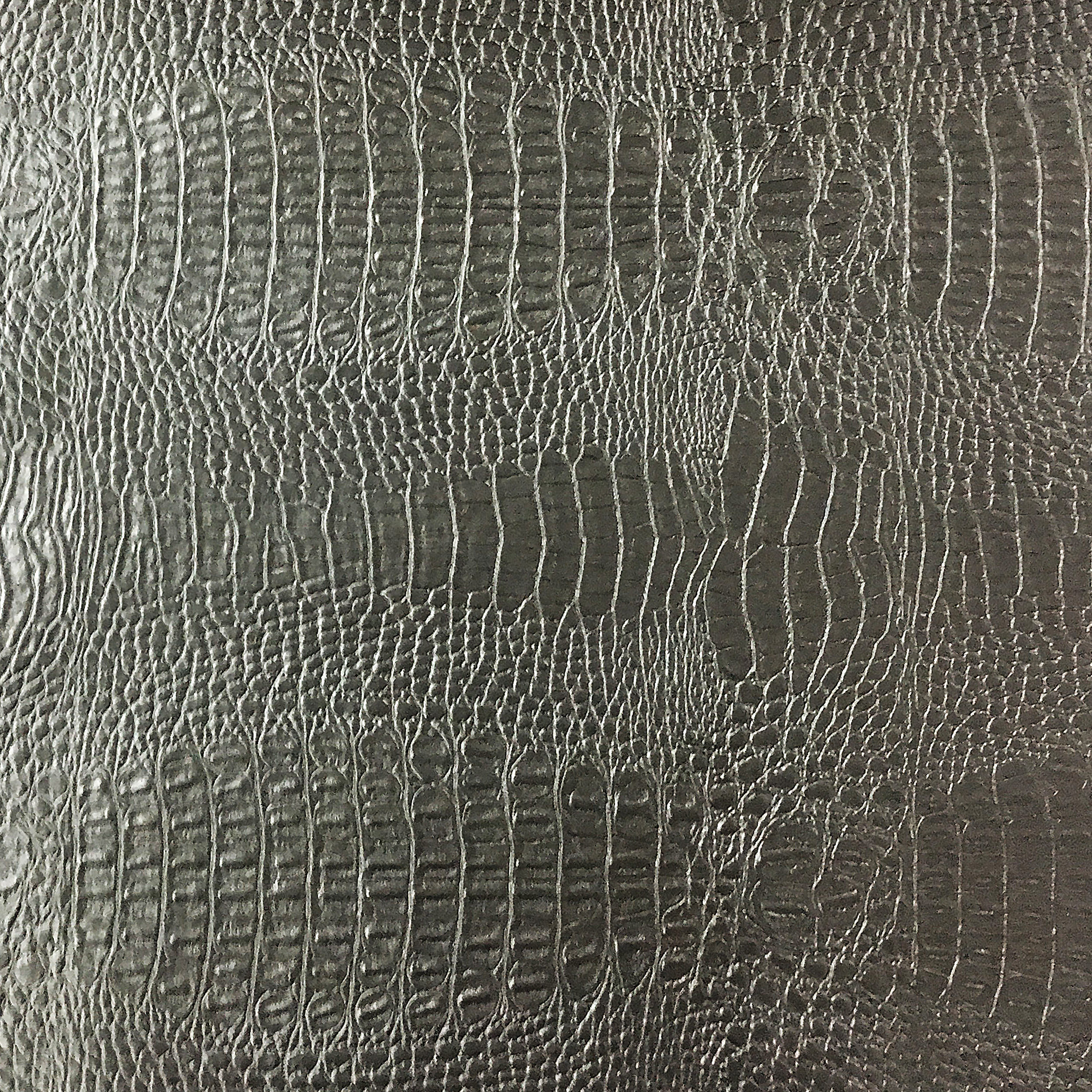 Fine Roll Faux Crocodile Leather Black Image