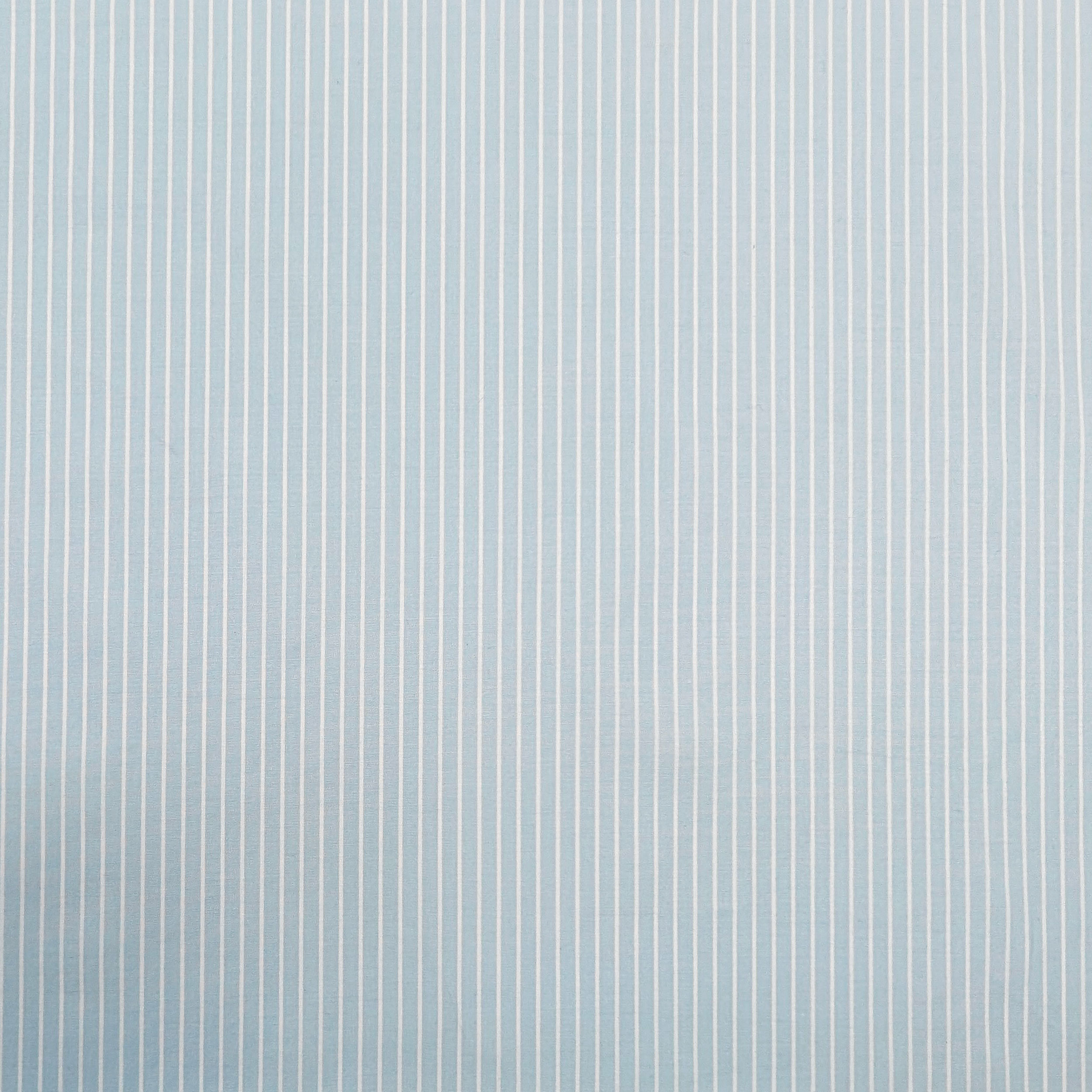 Stretch Cotton for Shirts Light Blue White Stripes Image