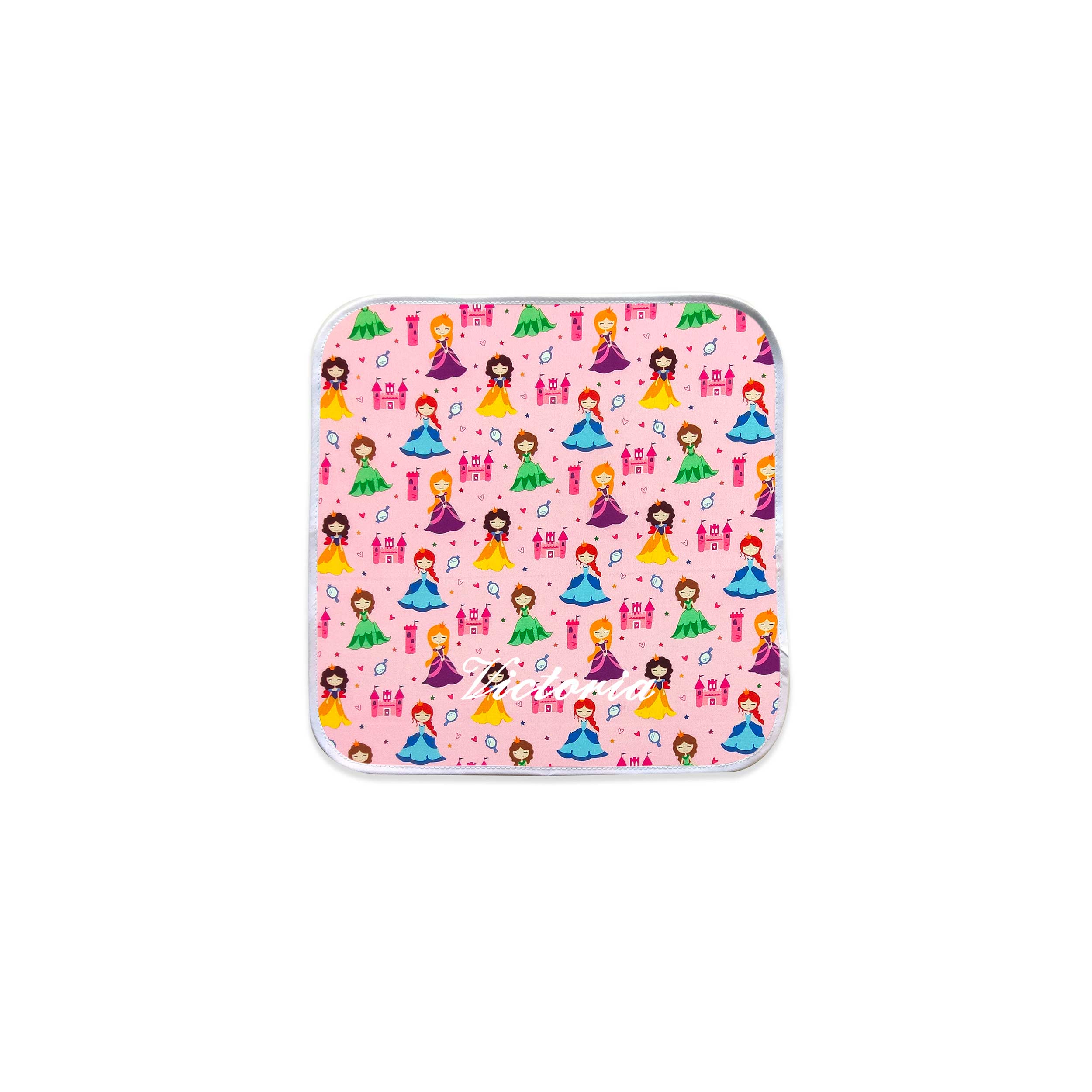 Serviette Princesses Fond rose