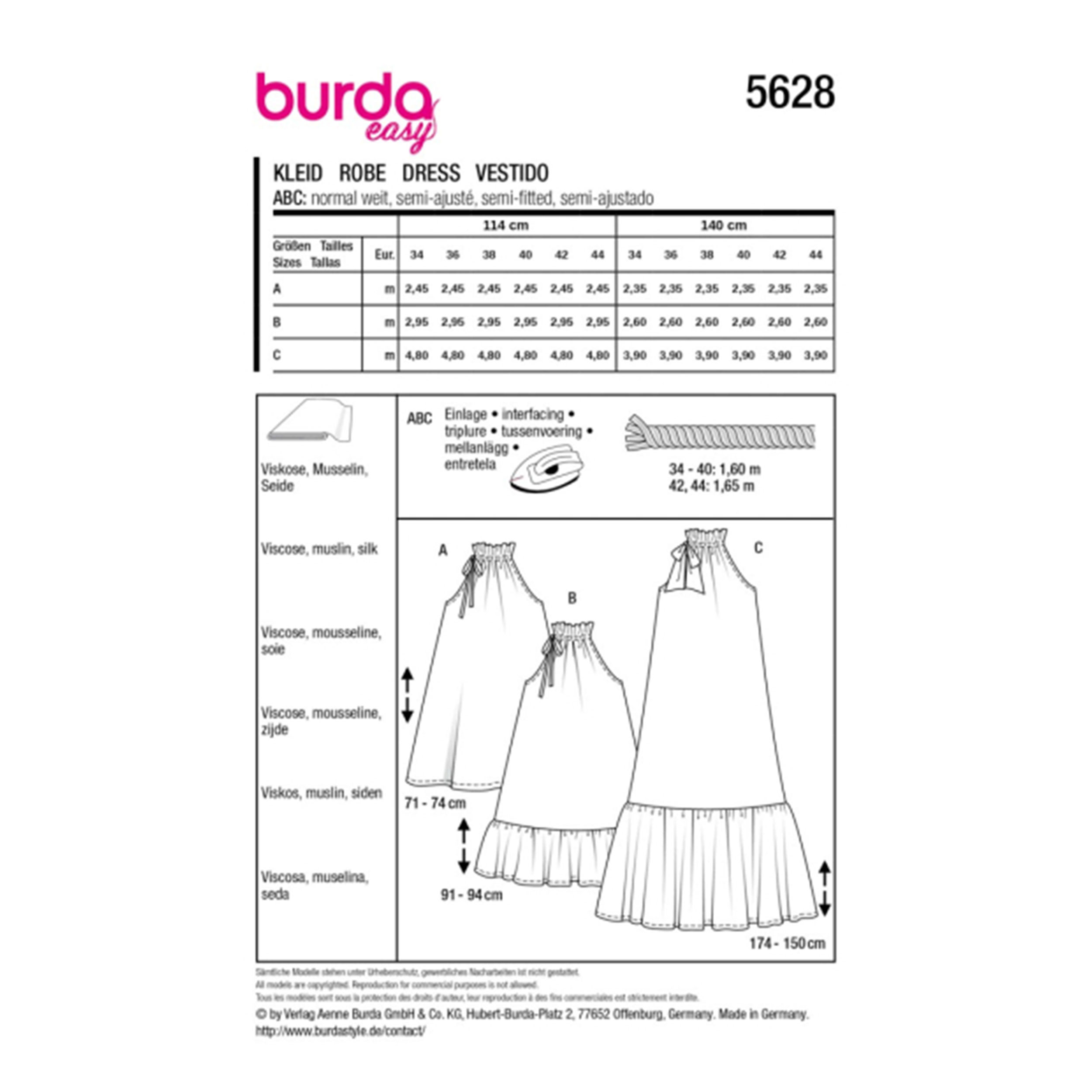 Patron Burda Super Easy Summer Dress Image