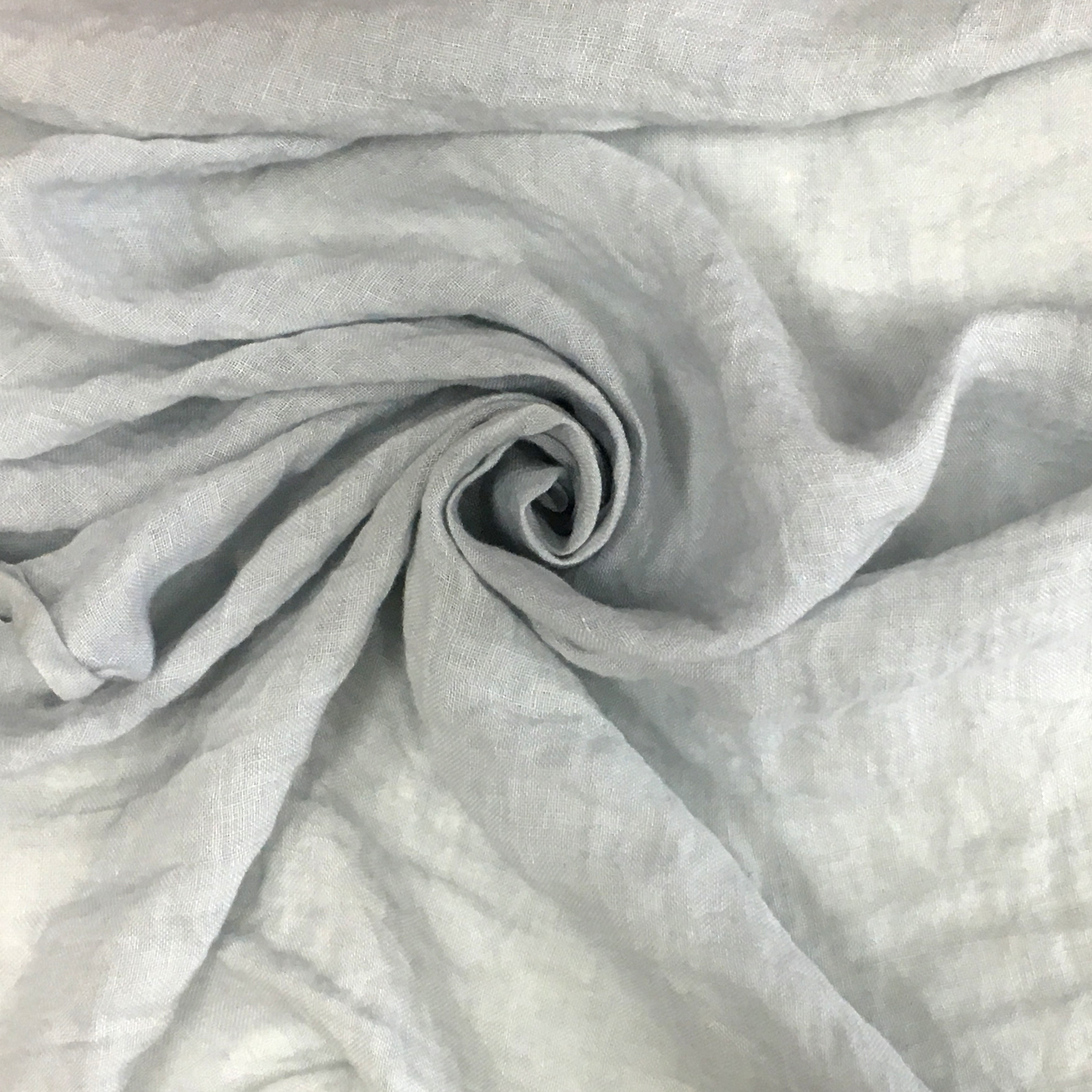 100% Crushed Linen Curtain Fabric Dust Grey Image