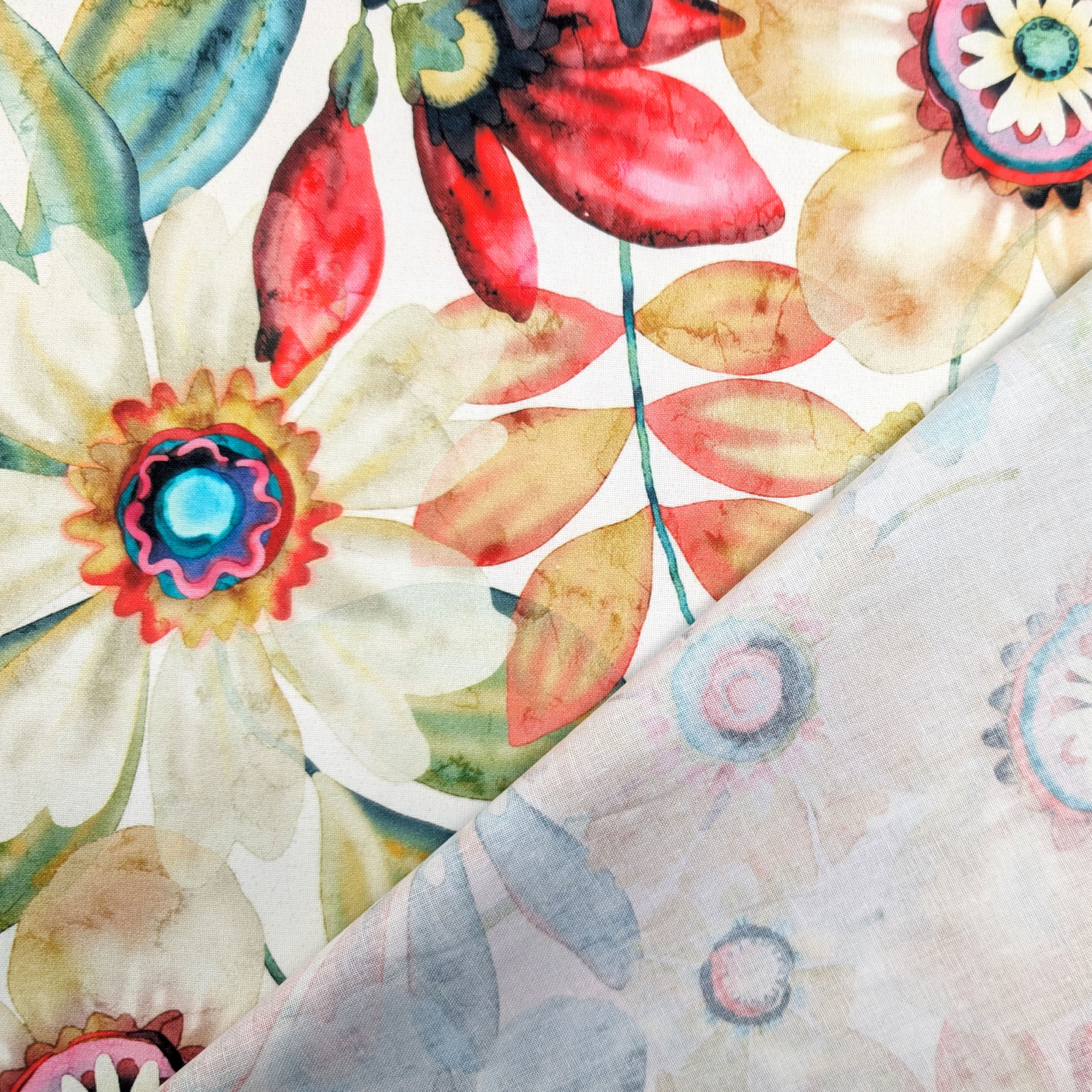 Cotton Multicolour Flowers Image