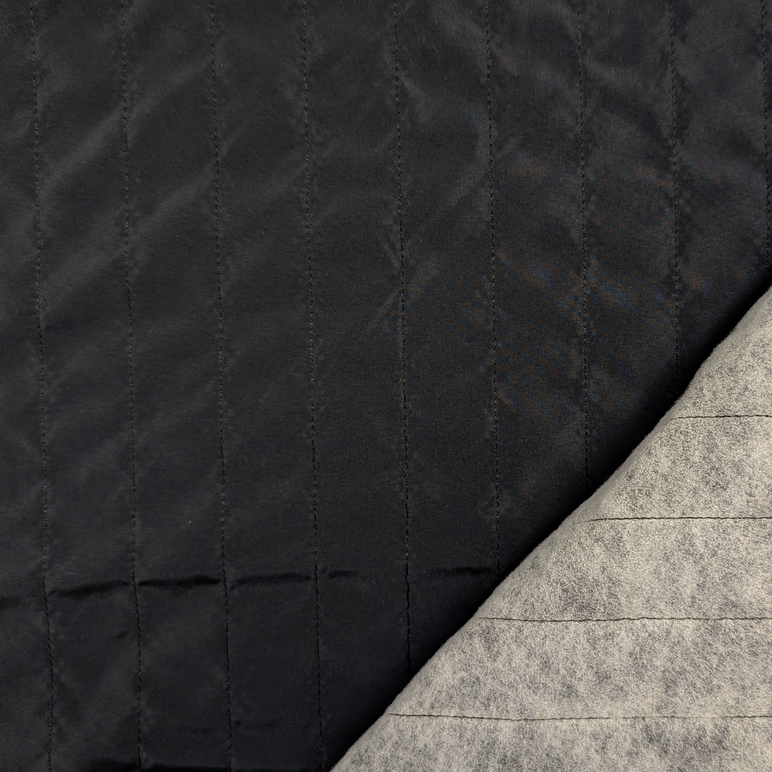 Black Quilt Cover with Wadding on the Back Image