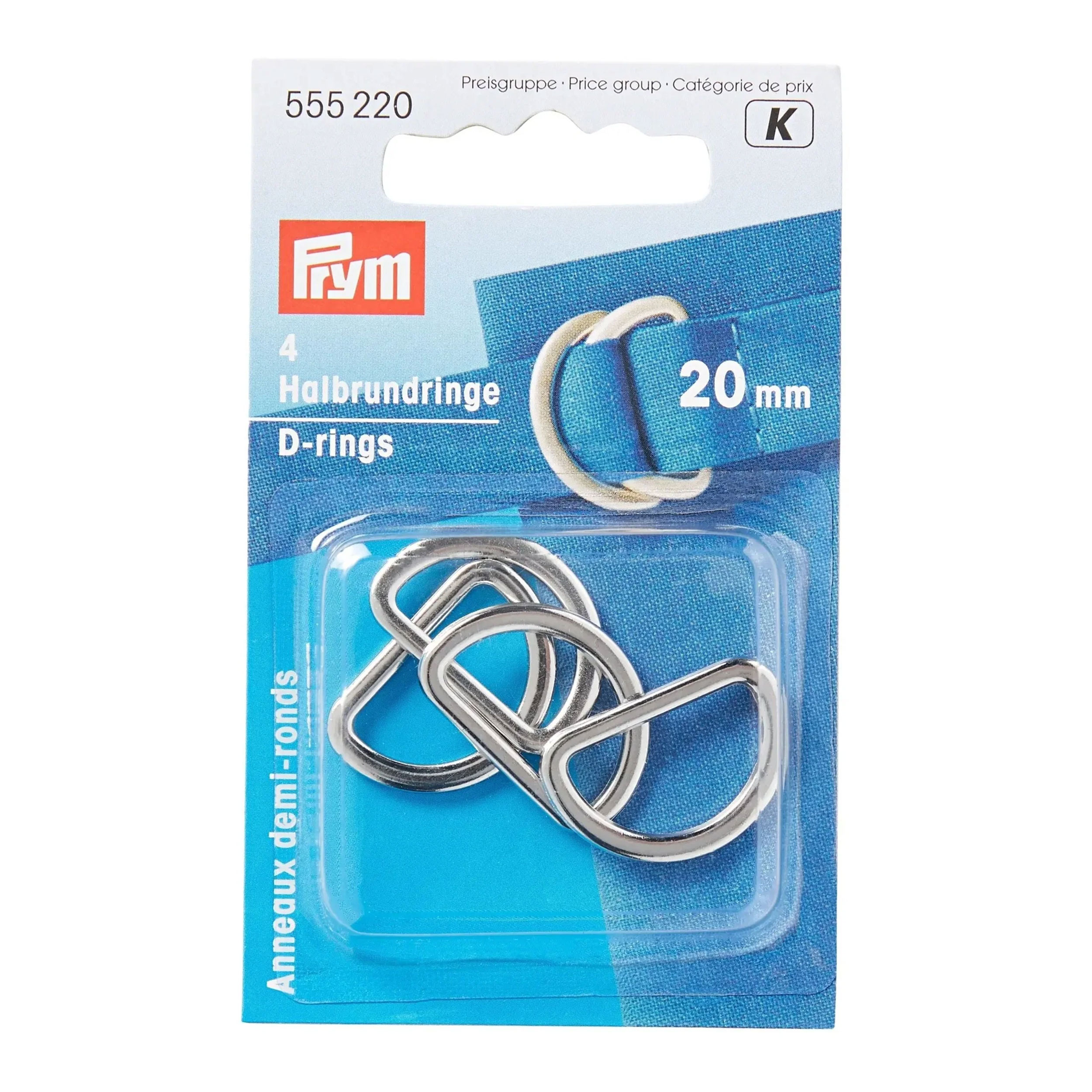 Anillas semicirculares Plata 20 mm Prym