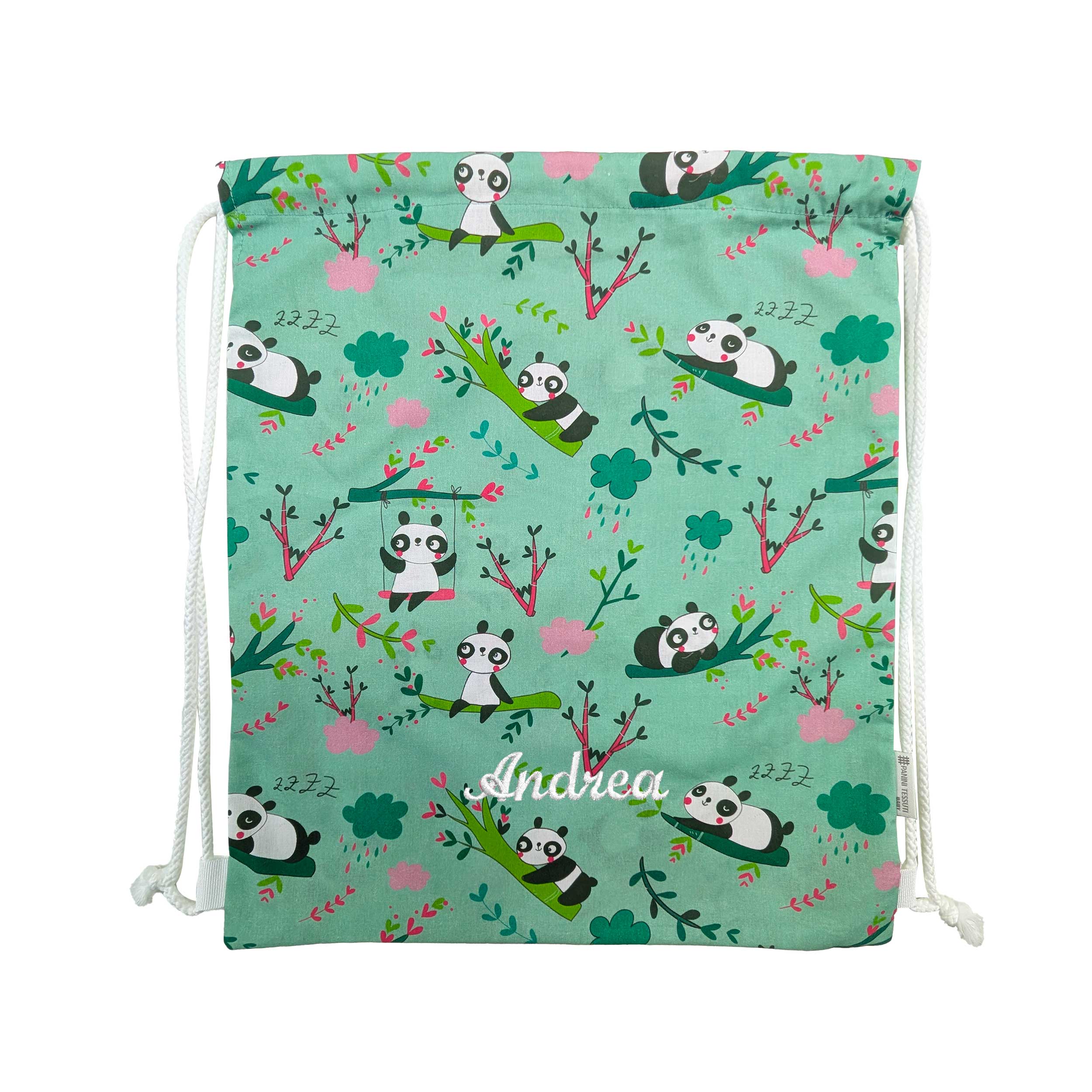 Jardin d'enfants Sac à dos Panda Vert Menthe Fond d'écran Image