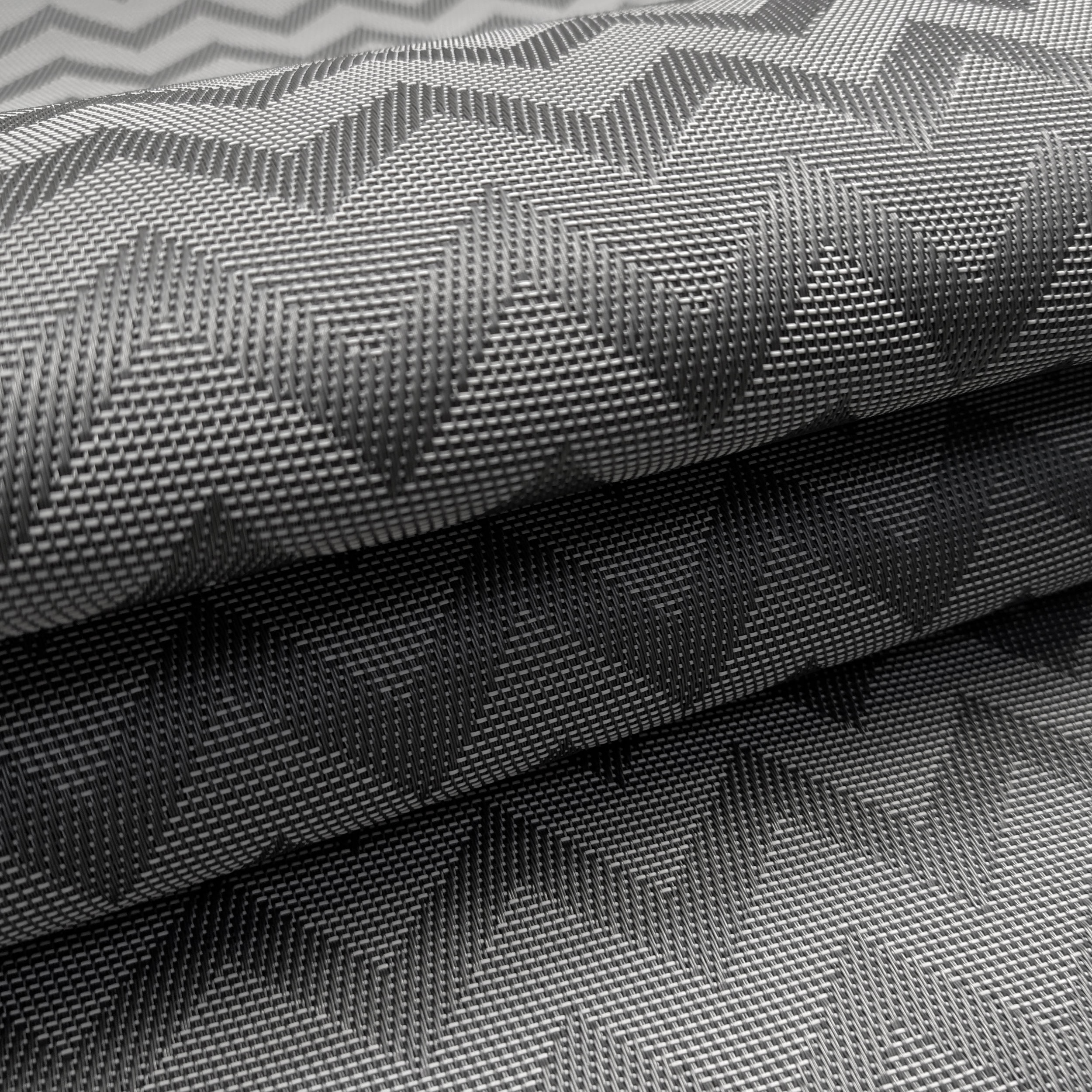 Zig Zag striped kitchen towel Grey Tones Image