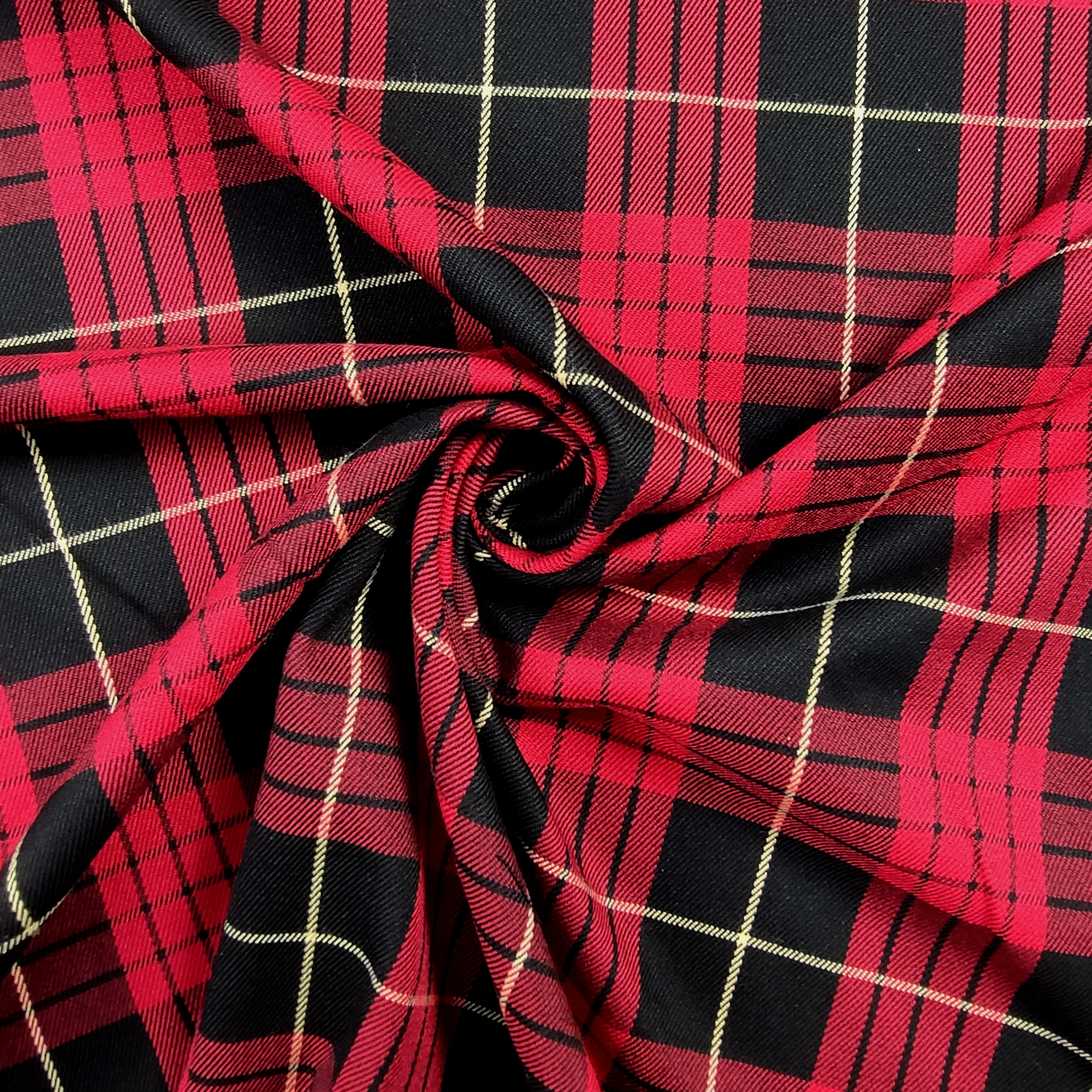 Dressmaking Tartan - Red and Black Image