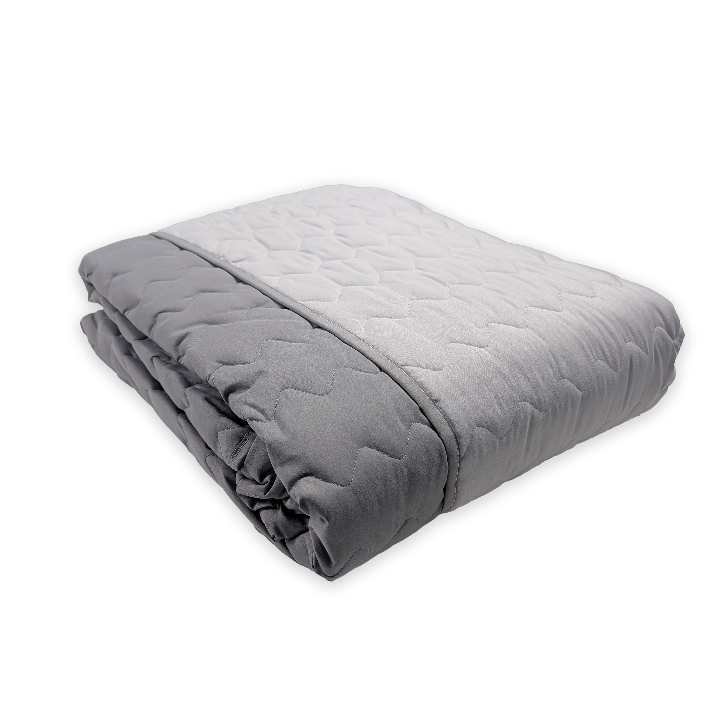 Lightweight Two-Tone Grey Quilted Single Image
