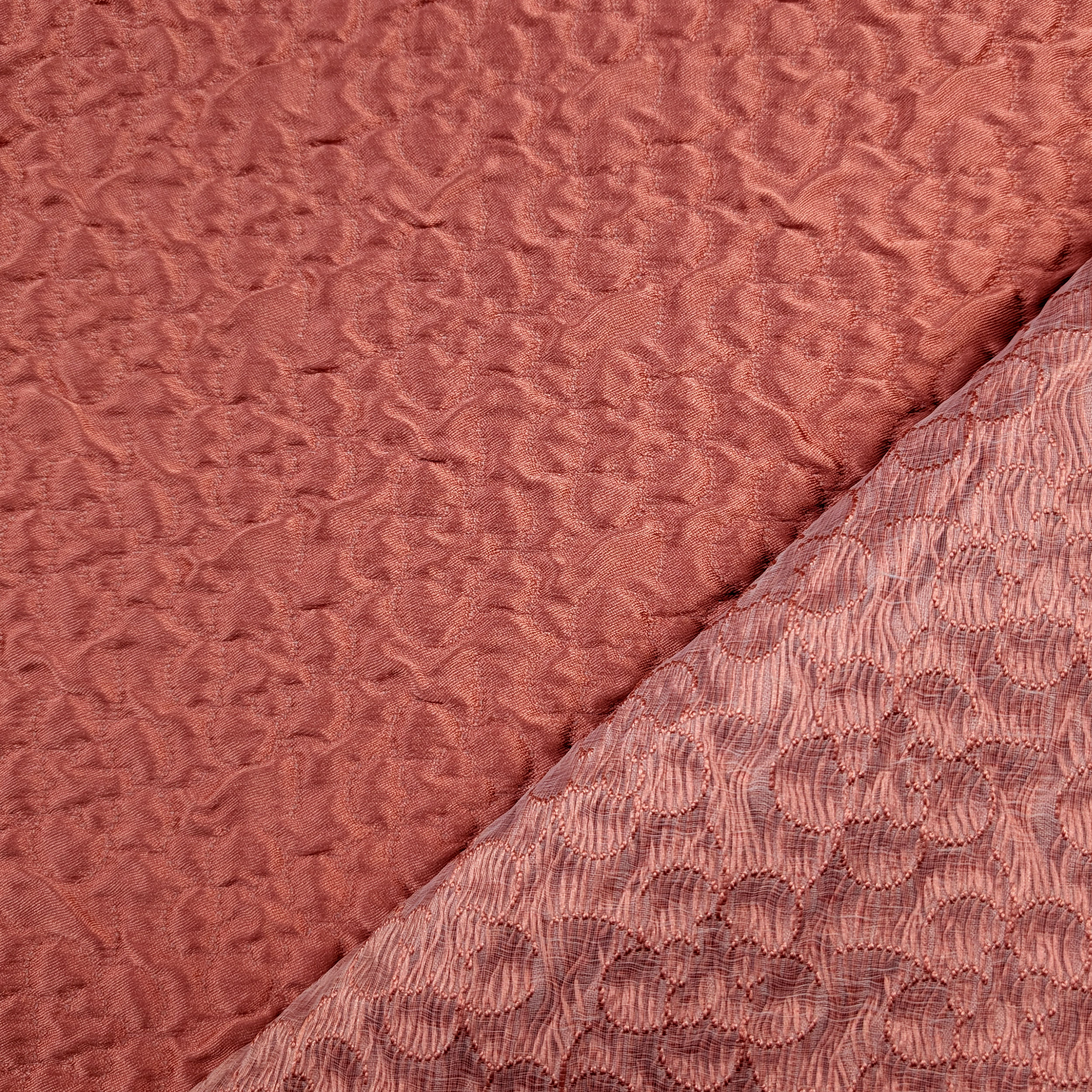 Brokat High Fashion Gemischte Seide Koralle Rosa Image