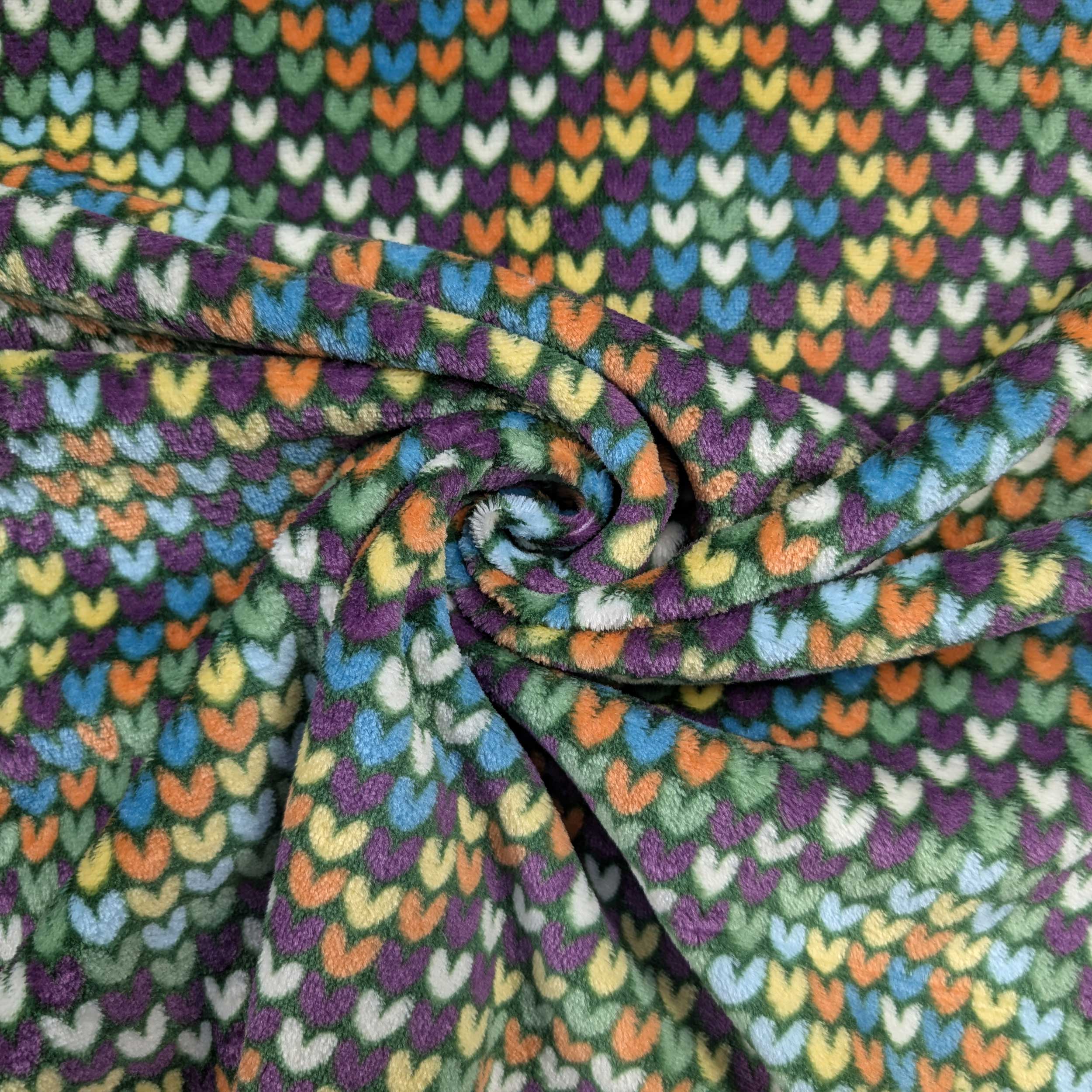 Vellón de cachemira con corazones de colores Image