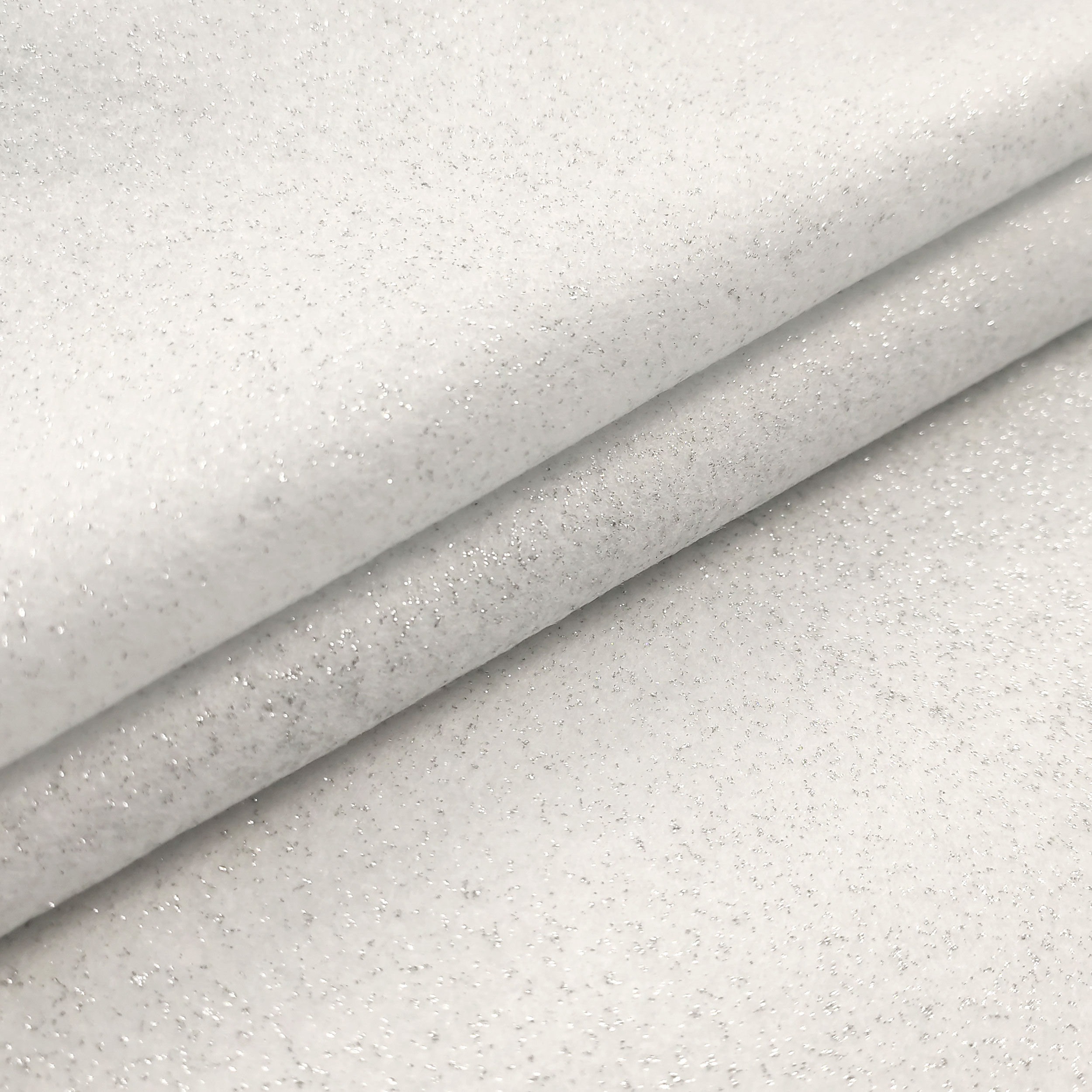 Pannolenci Solid White Glitter Silver