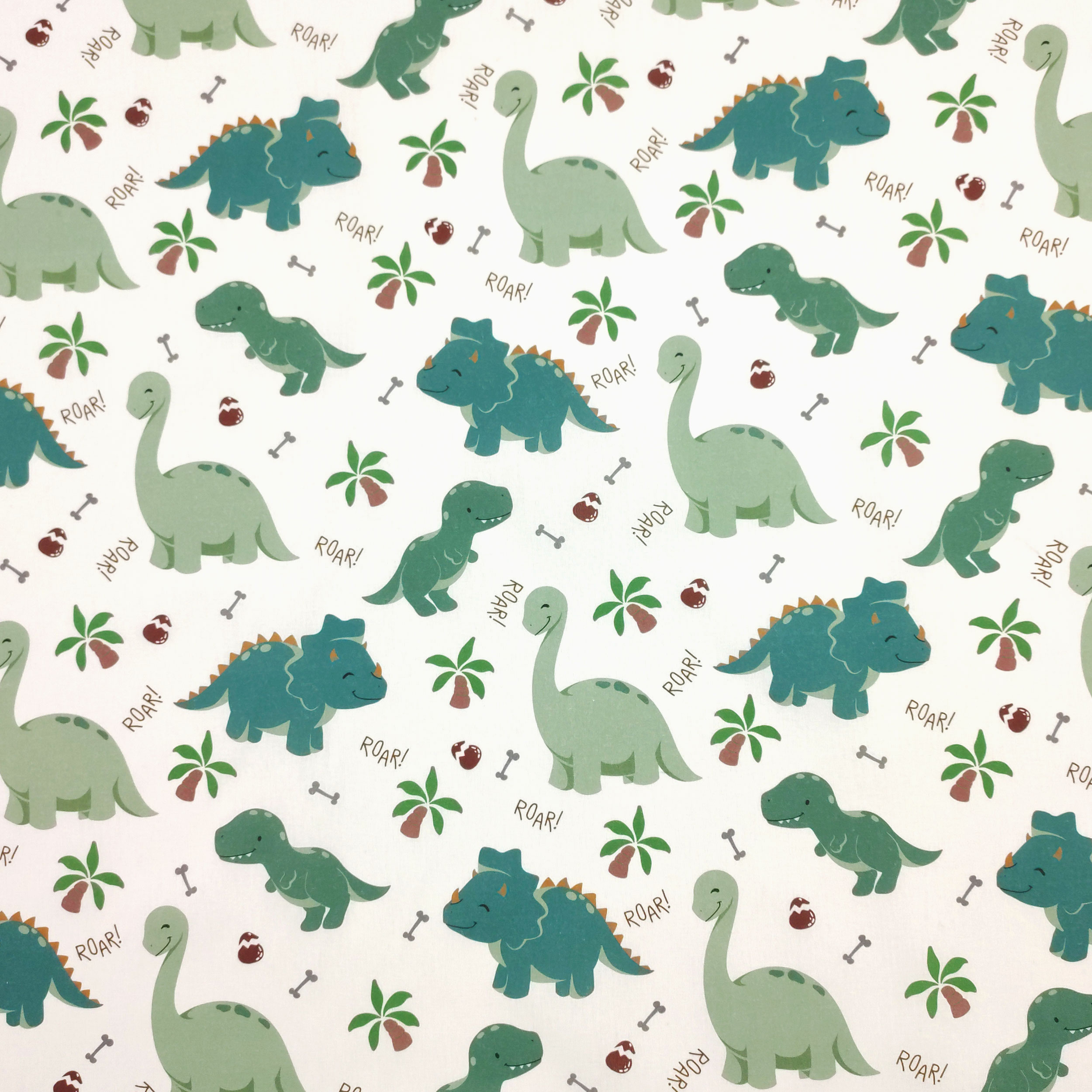 Cotton Fabric Dinosaurs Large
