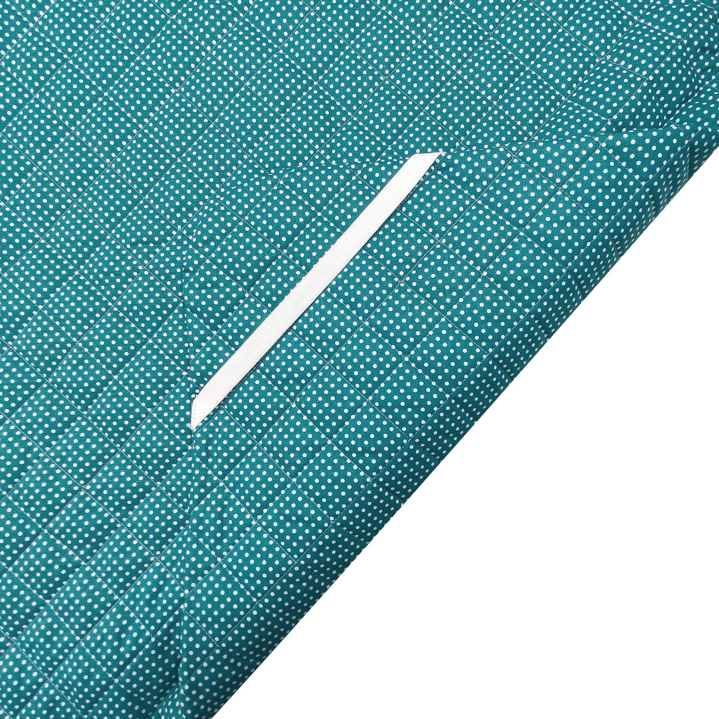Sac de couchage turquoise à pois