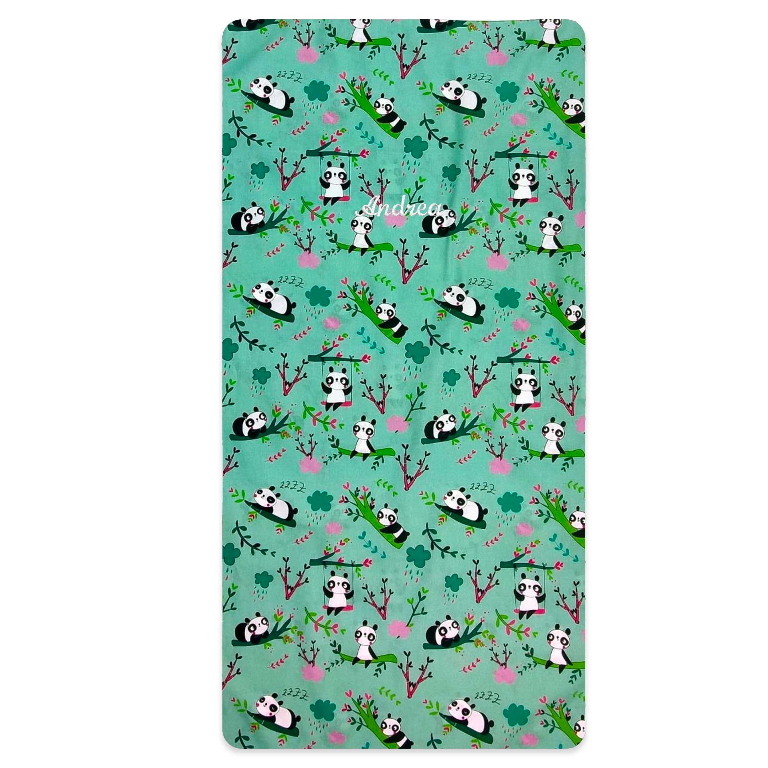 Sheet Panda Mint Green Background Image