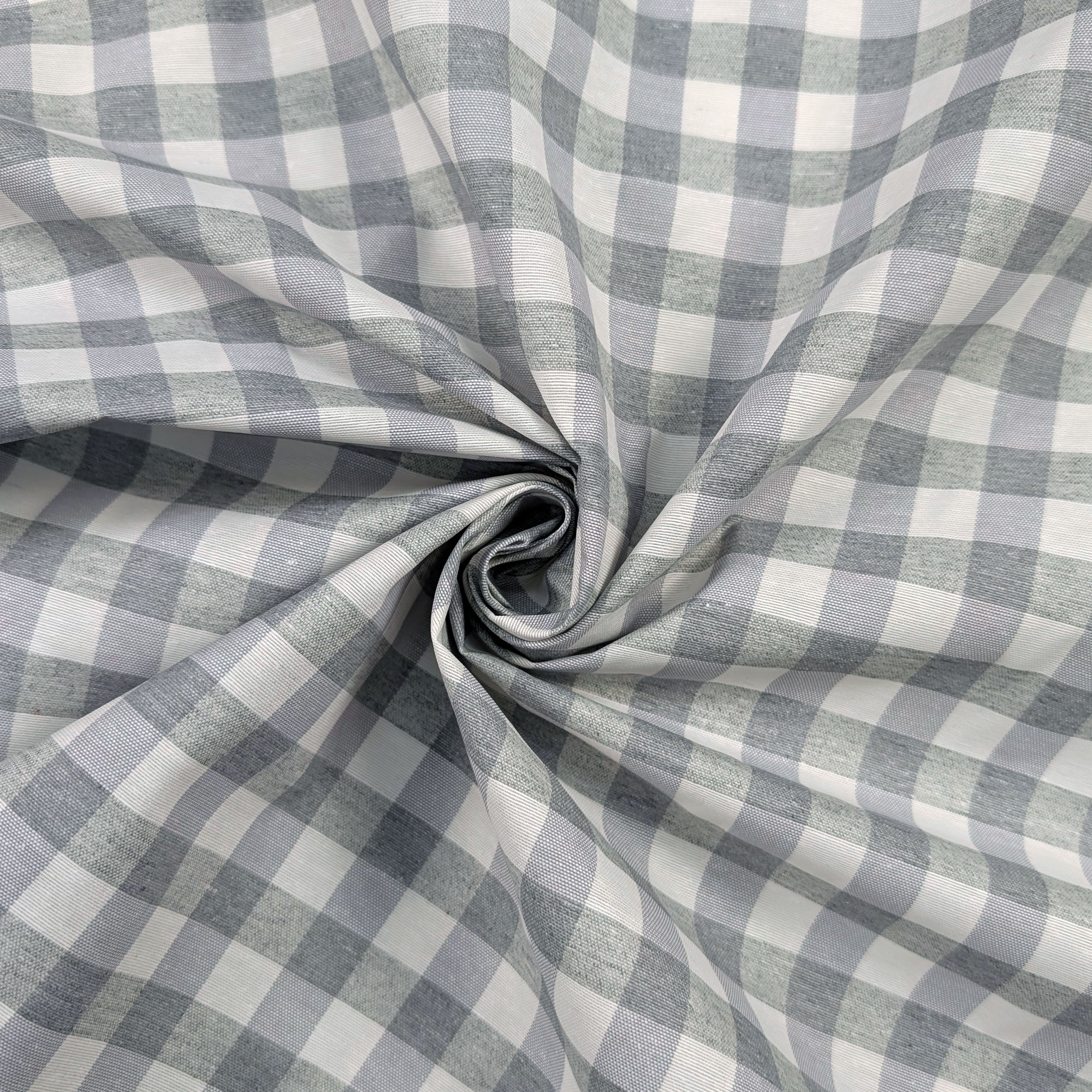 Fabric for Grey Check Resin Tablecloth Image