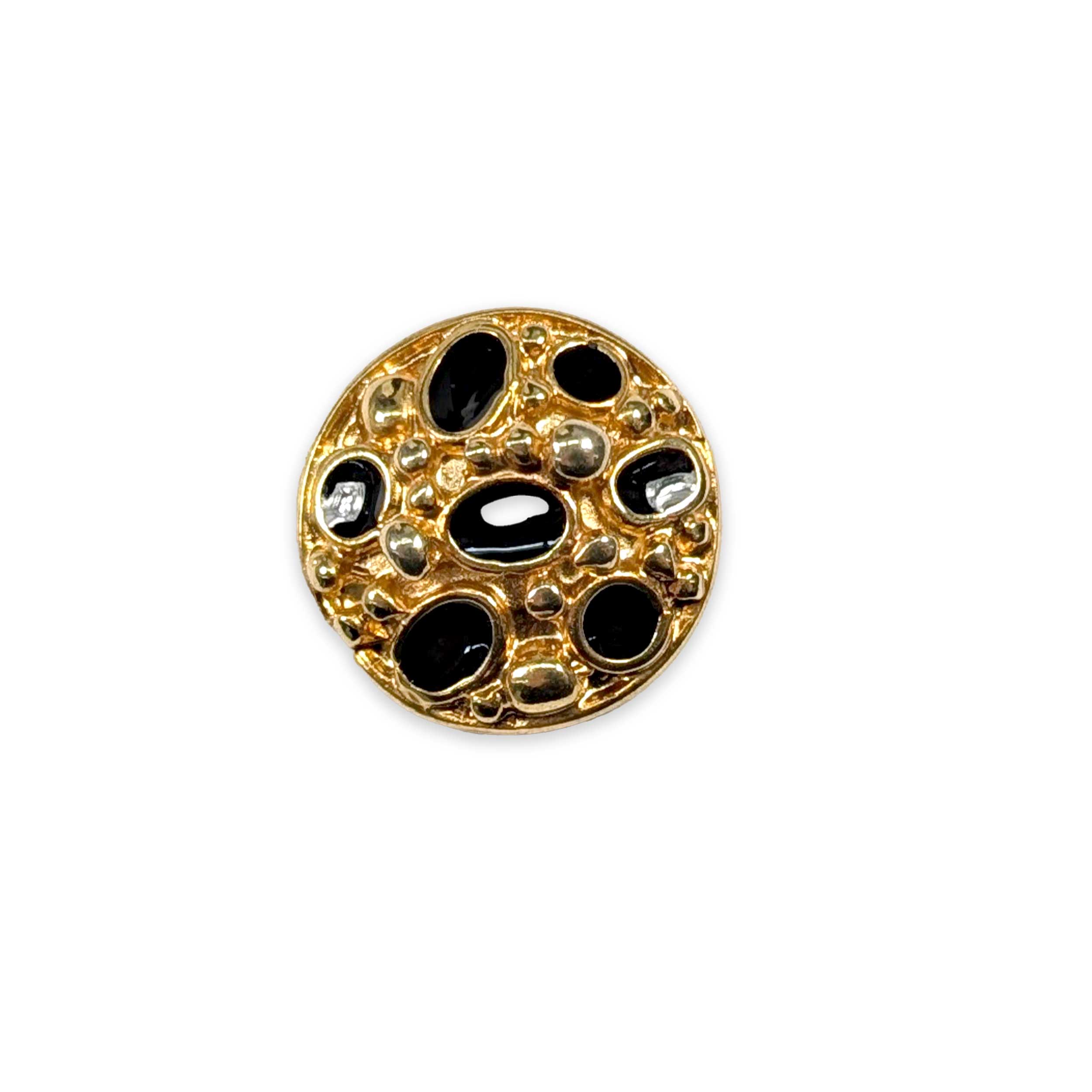 Golden Jewel Button Dark Stones Lin 24| Panini