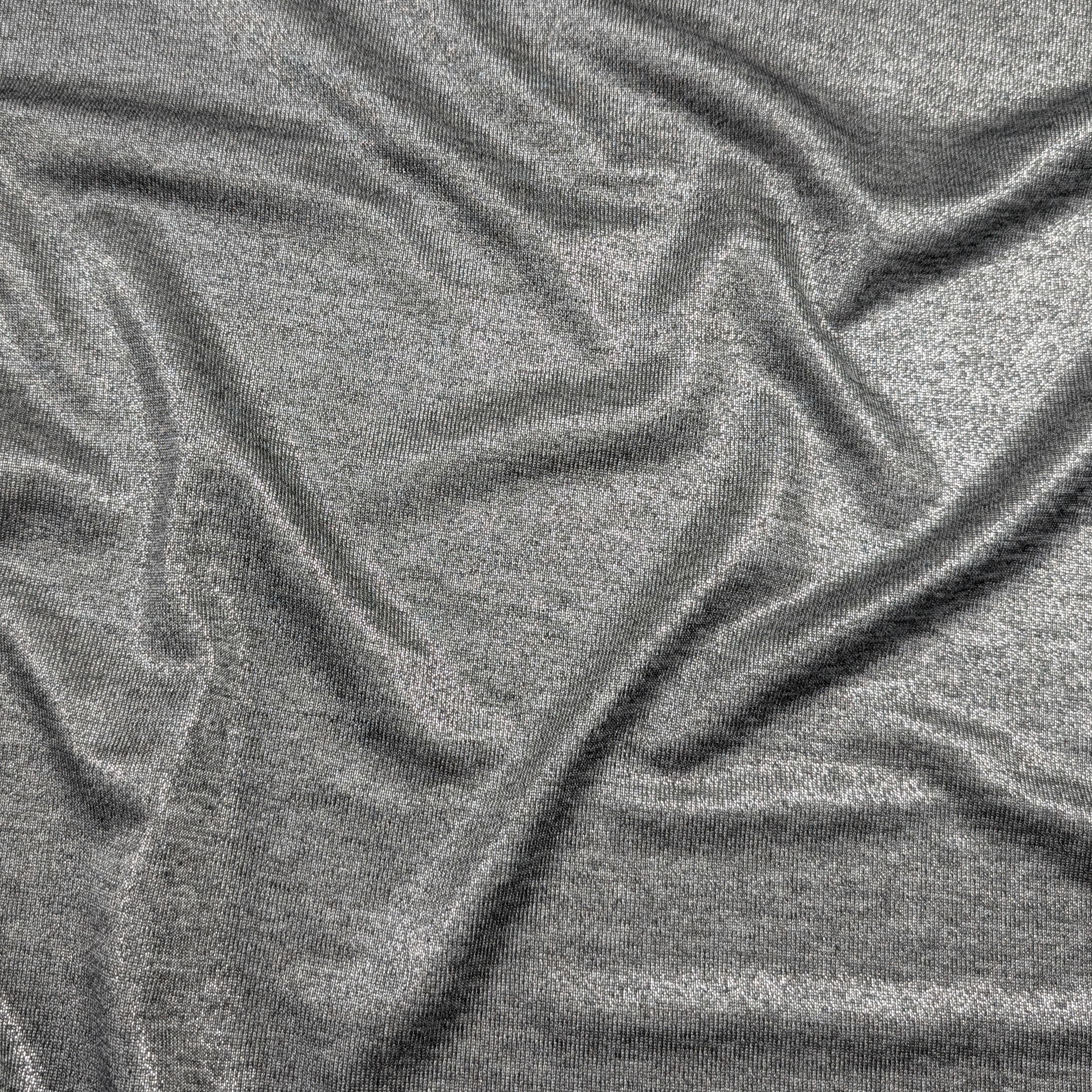 Grey Jersey Coated Lurex Silver Image