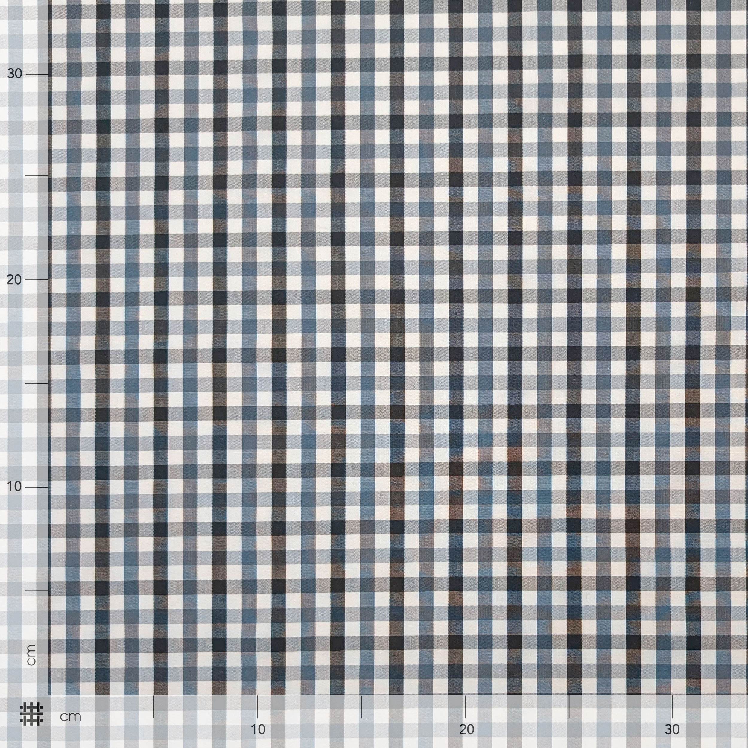 Cotton for Shirts Check Tones Grey Image