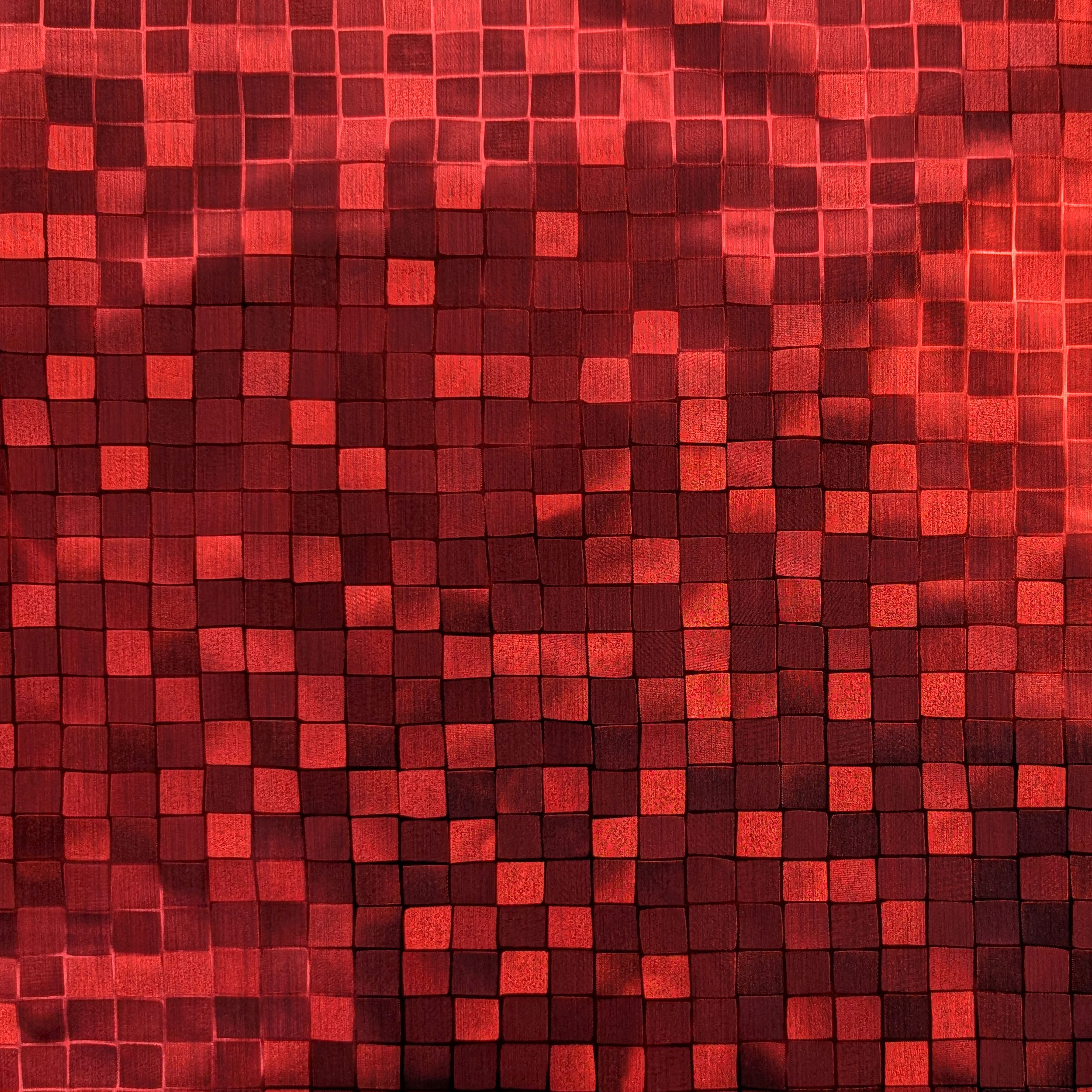 Fabric for Damina Red Metallic Tablecloth Image