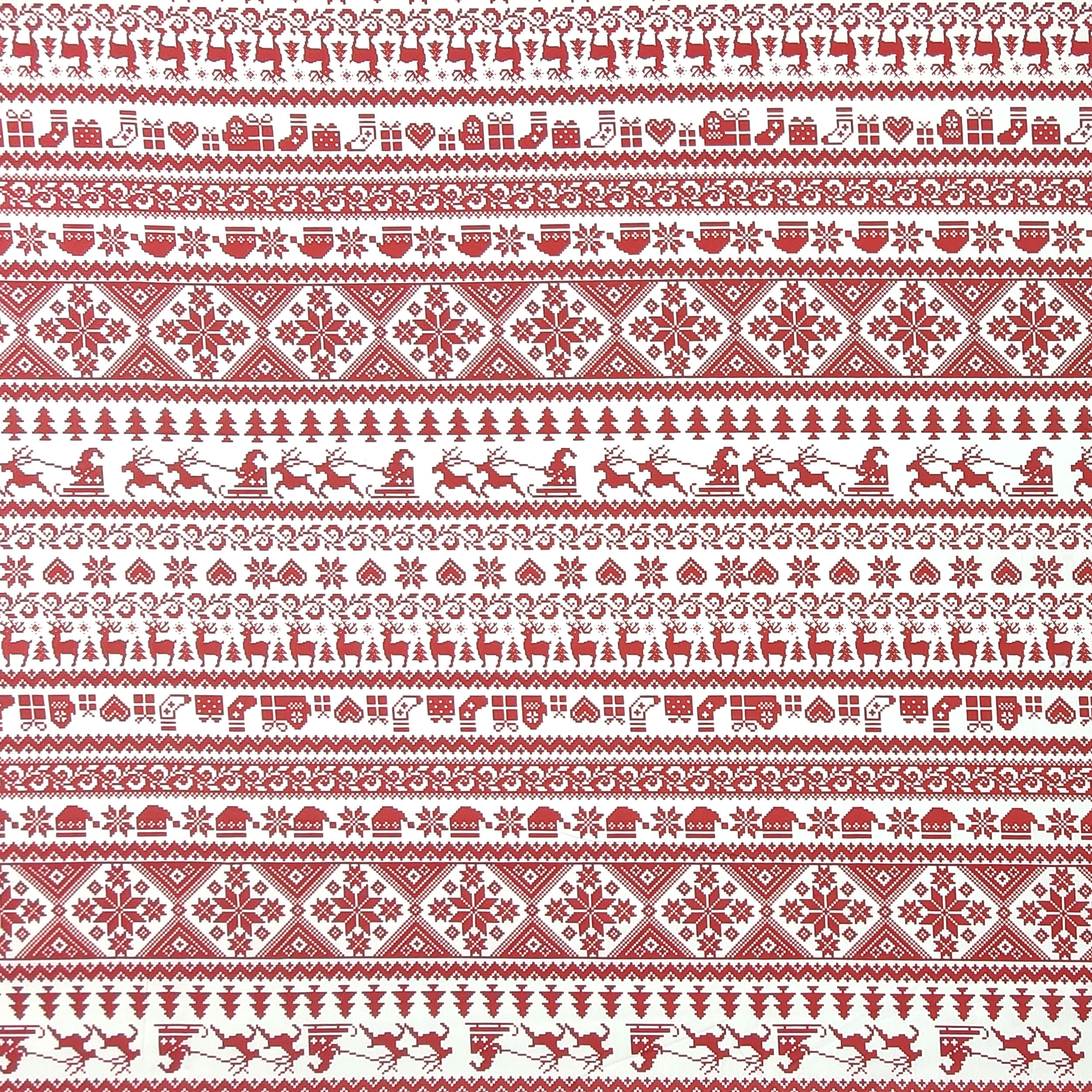 Pixel Christmas Fantasy Tissu de coton Image