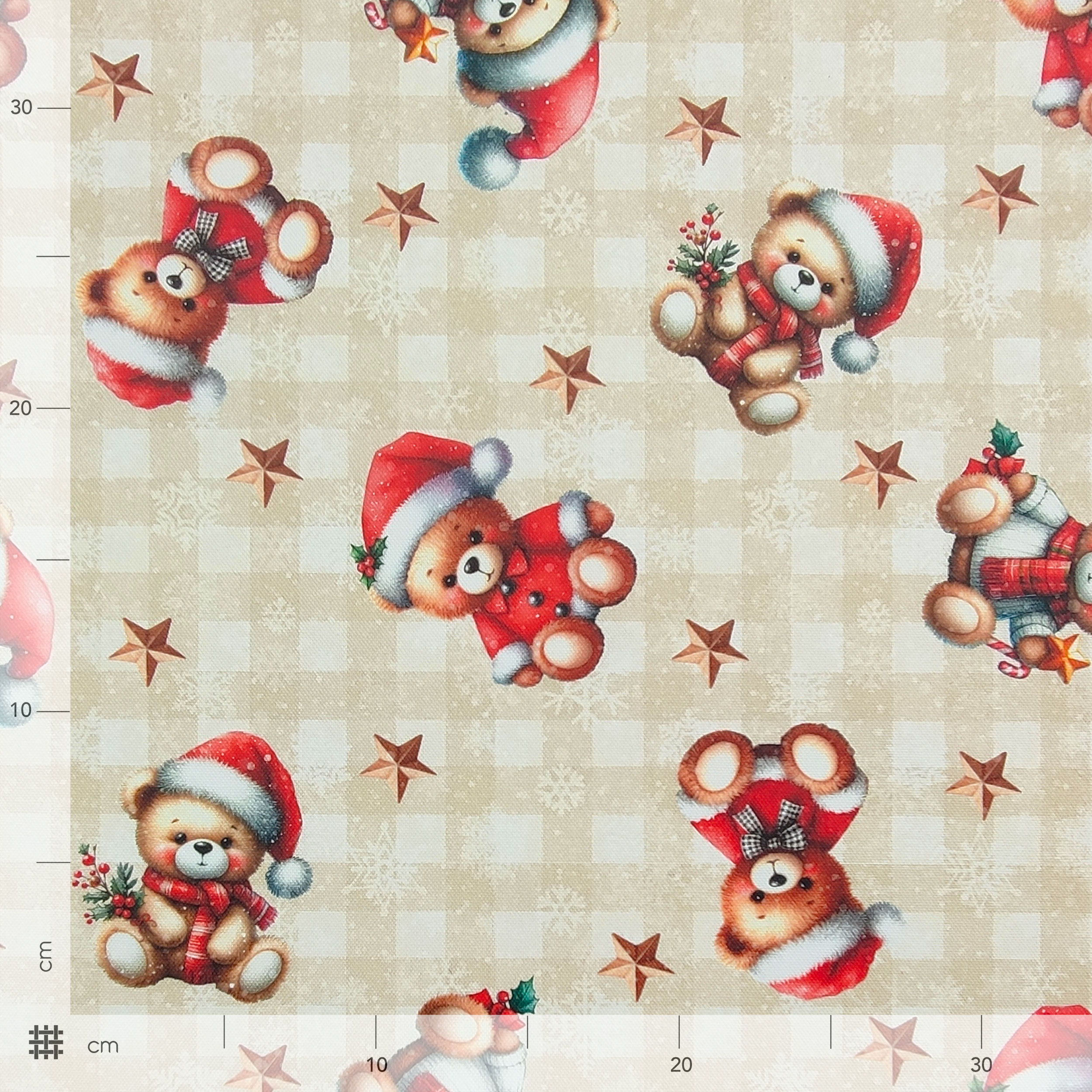 Panama Teddy Tissu de Noël