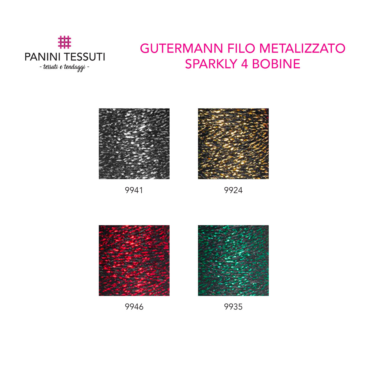 Gutermann Alambre Metalizado Brillante 4 Bobinas Colores Surtidos
