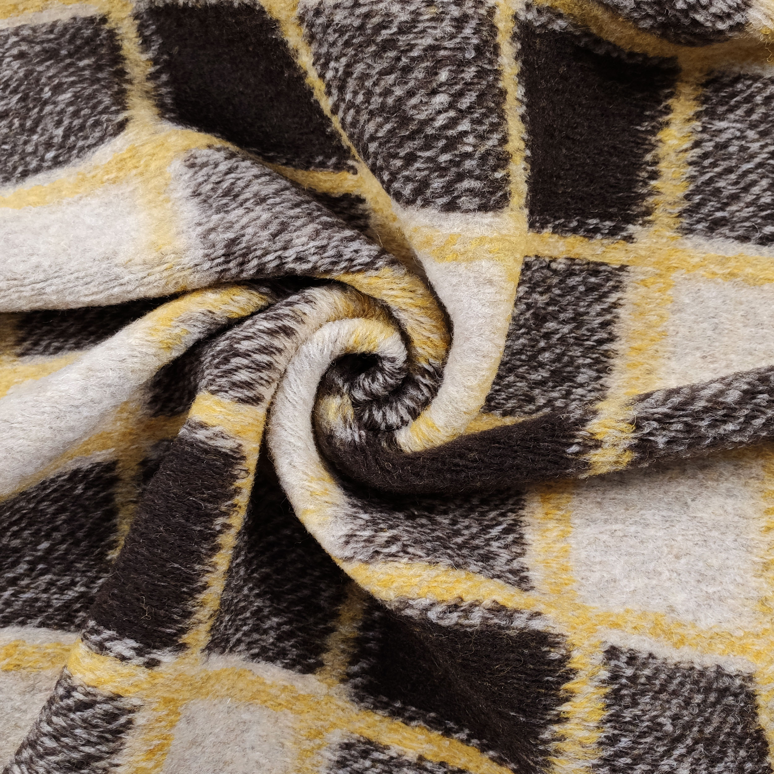 Manteau à carreaux Toni marron