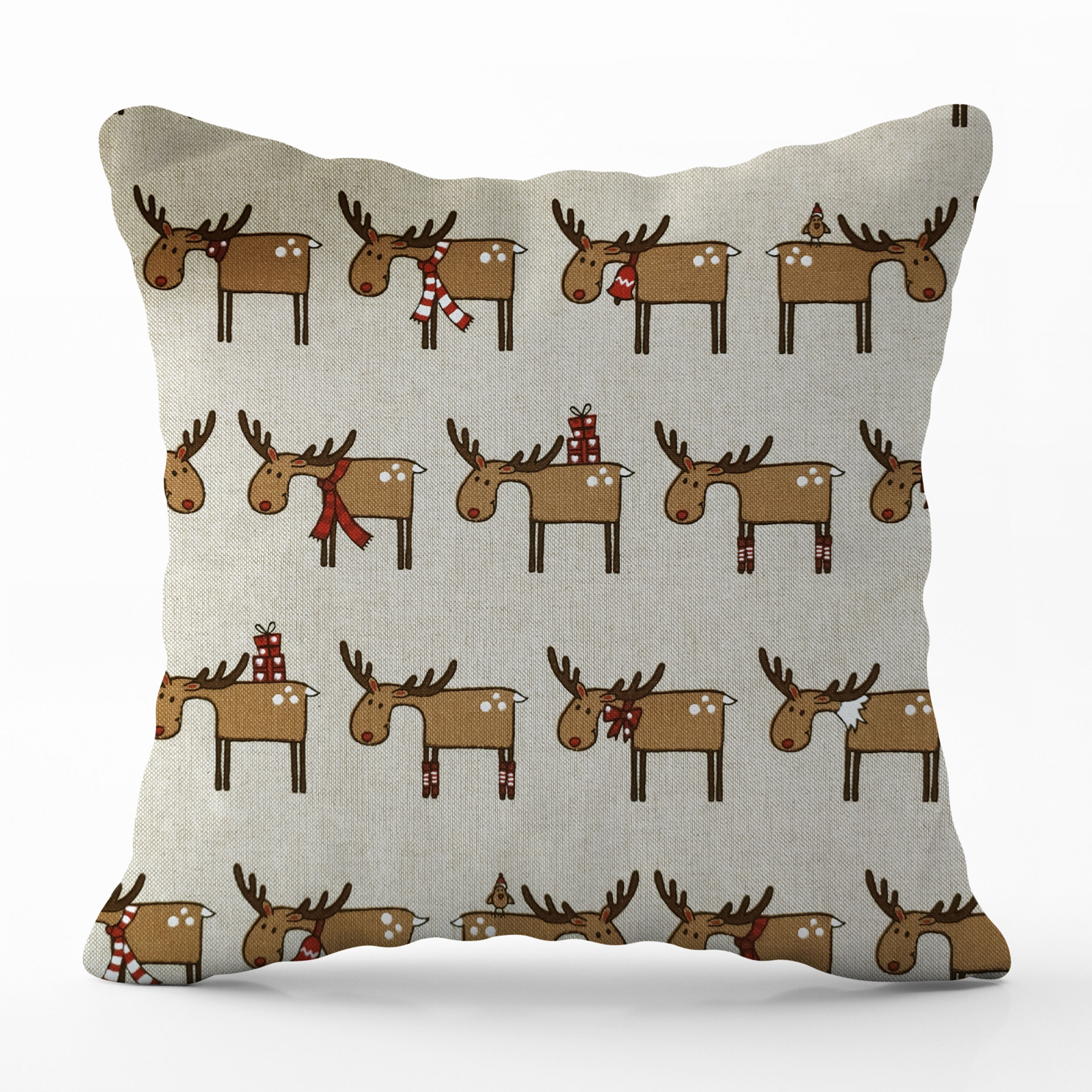 Renne Fantaisie Noël Coussin Taie d'oreiller